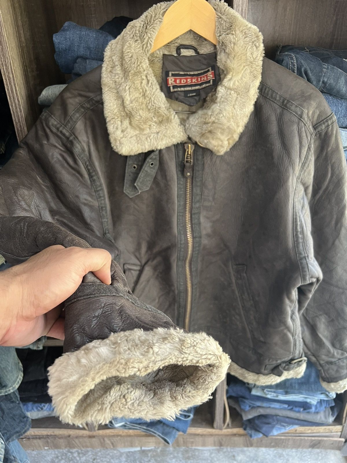 Other 🔥Vintage Redskins B-2 Shearling Jacket Size US S / EU 44-46 / 1 - 9 Thumbnail