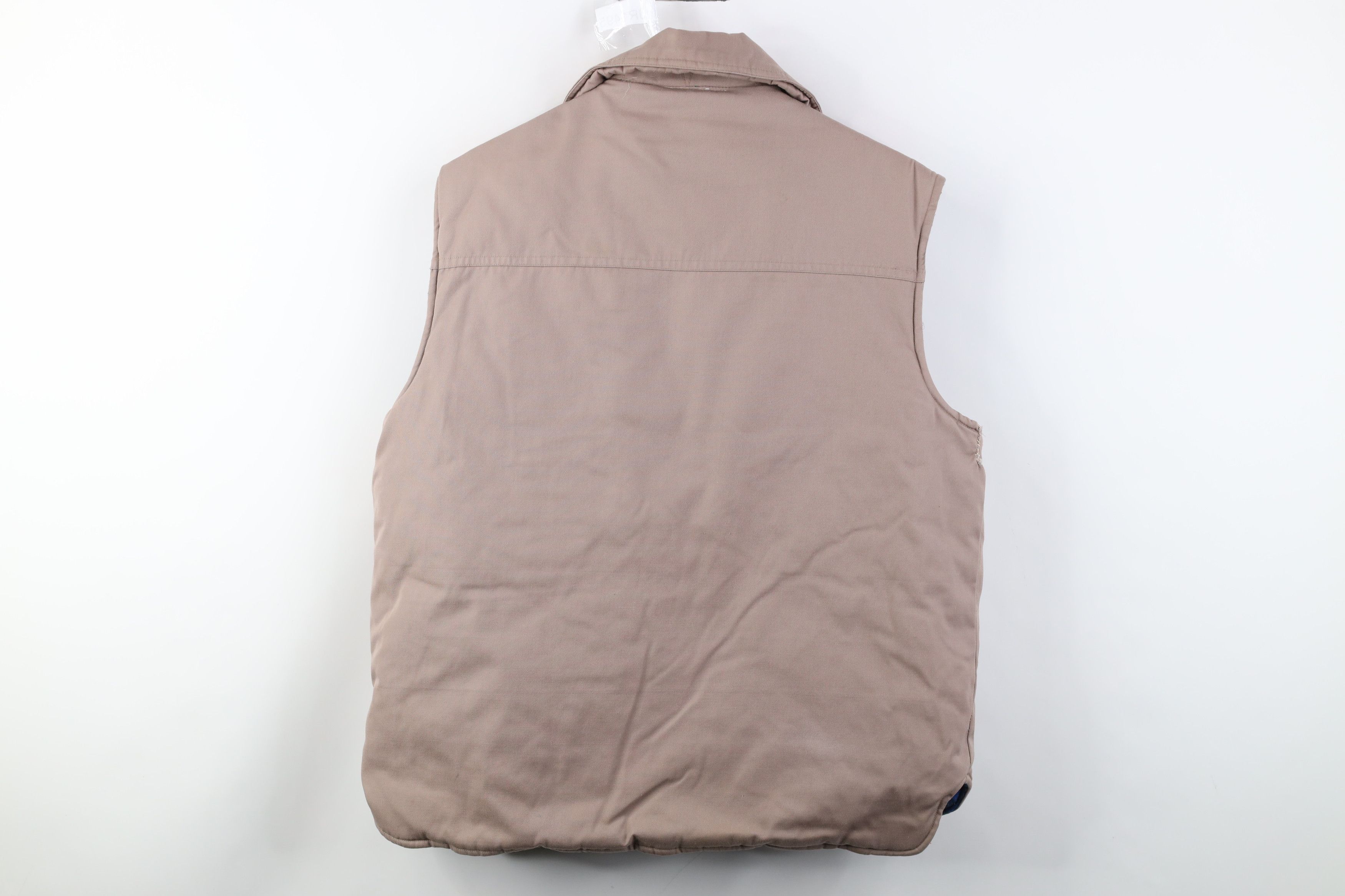 Vintage Vintage 70s Streetwear Flannel Lined Puffer Vest Jacket Size US L / EU 52-54 / 3 - 13 Thumbnail