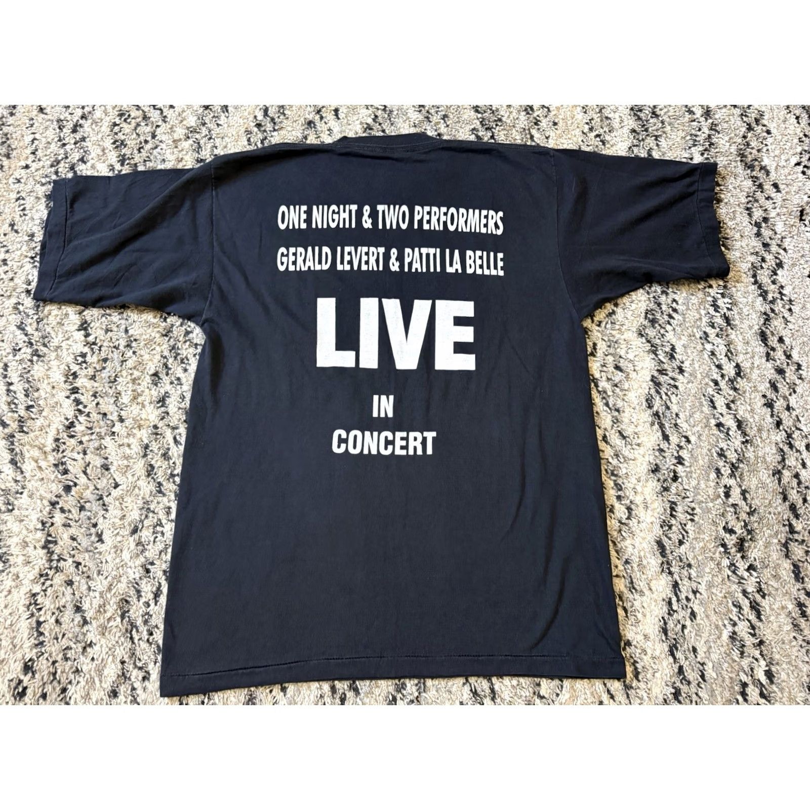 Vintage VINTAGE Gerald Levert Patti LaBelle 90s R&B Soul Pop Band Rap Tee Concert T Shirt Lg Black Size US L / EU 52-54 / 3 - 4 Thumbnail