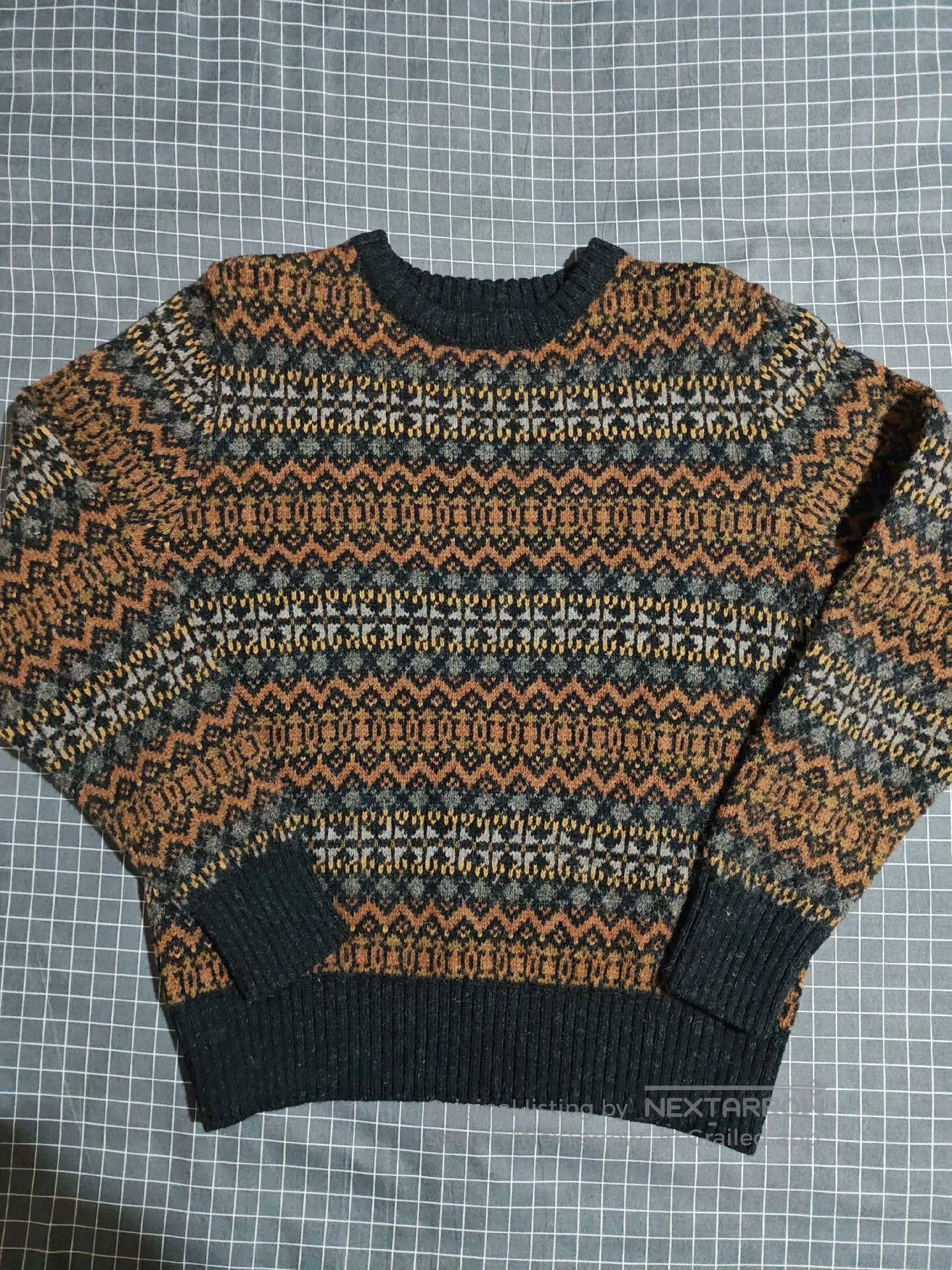 Vintage Vintage Fair Isle Wool Long. Size US L / EU 52-54 / 3 - 4 Thumbnail