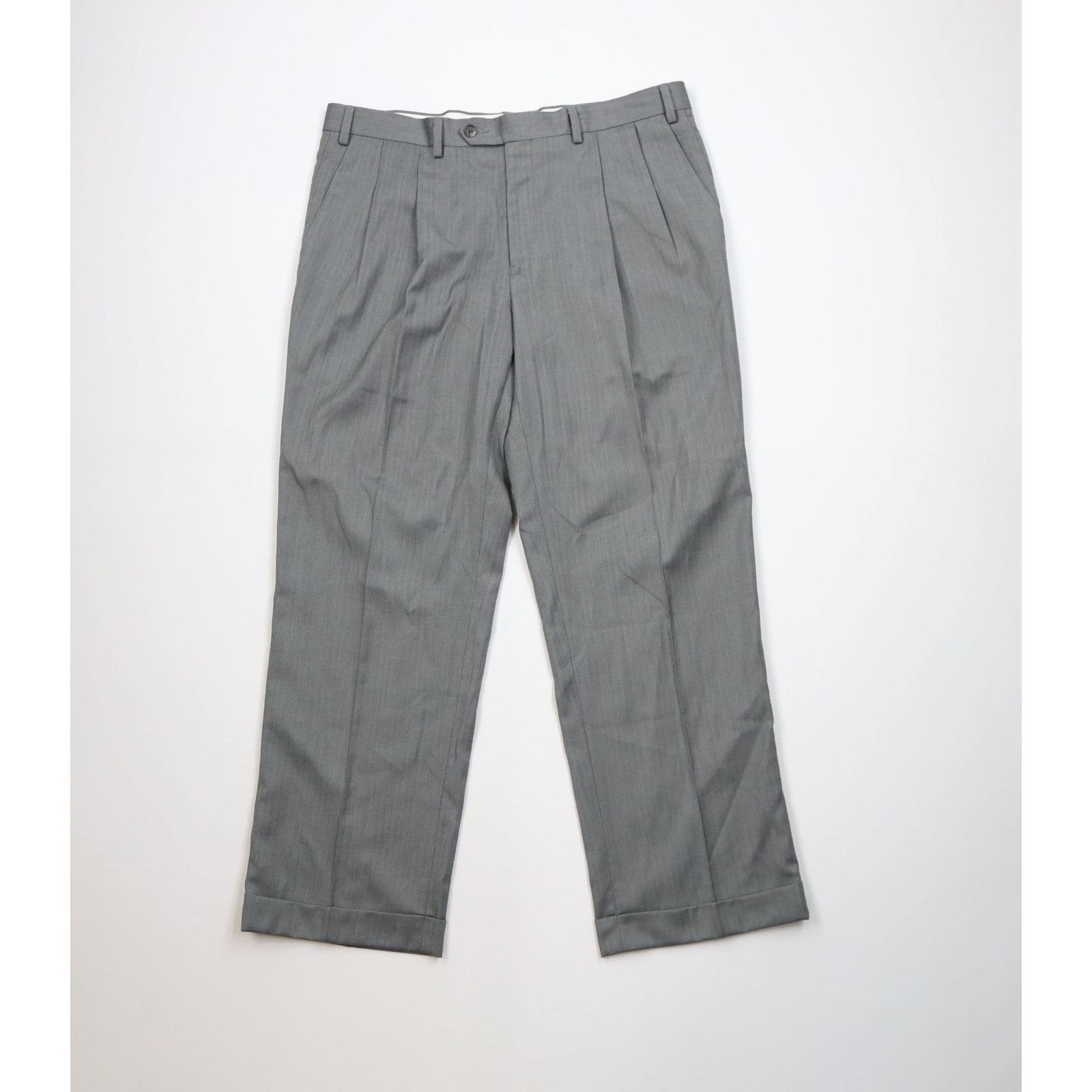 Polo Ralph Lauren Vintage 90s Ralph Lauren Herringbone Wide Leg Chino Pants Size US 36 / EU 52 - 1 Thumbnail