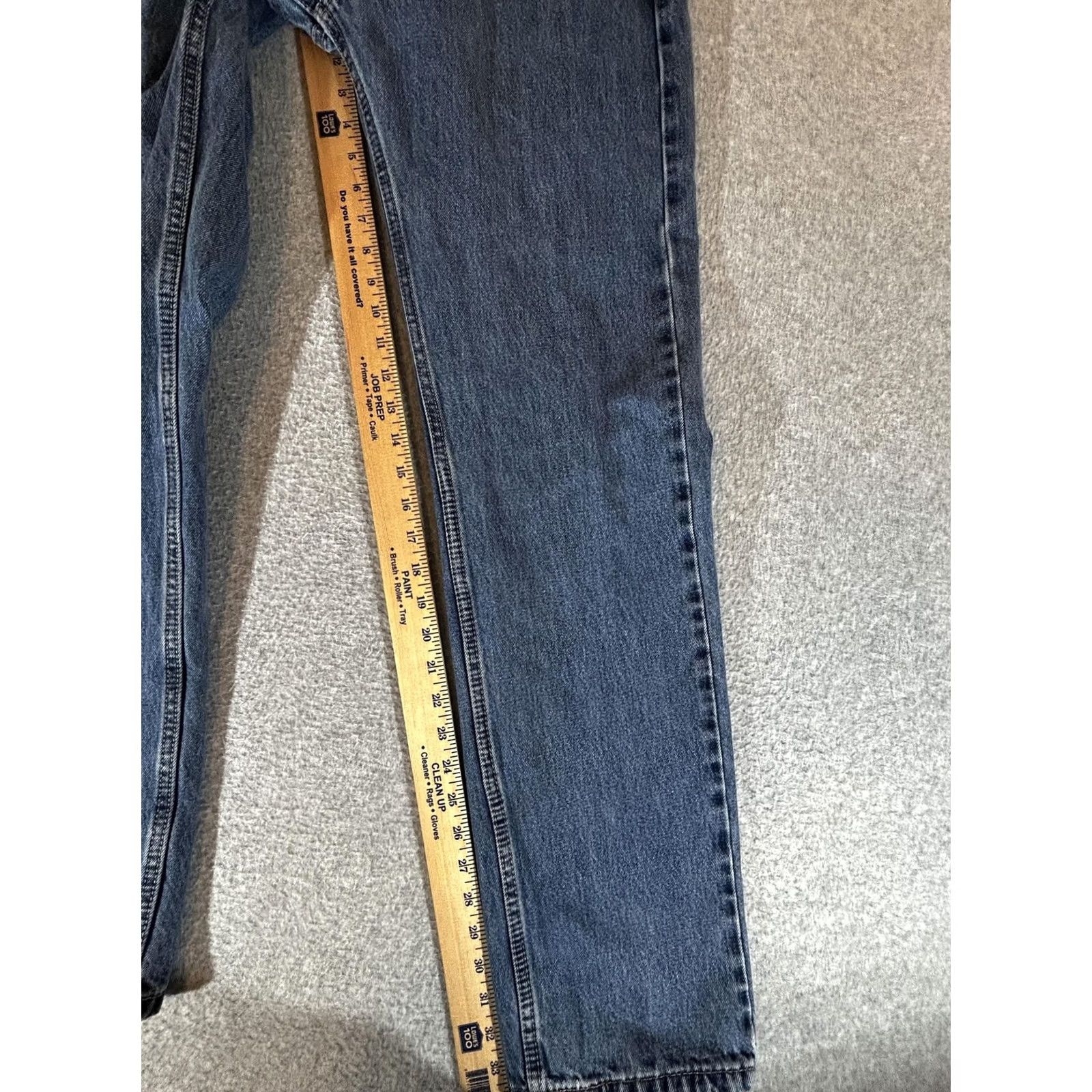 Levi's Levi's 505 Jeans Mens 32x34 Regular Straight Blue Denim Medium Wash Pattern Solid Pockets Zip Fly Mens Size US 32 / EU 48 - 3 Thumbnail