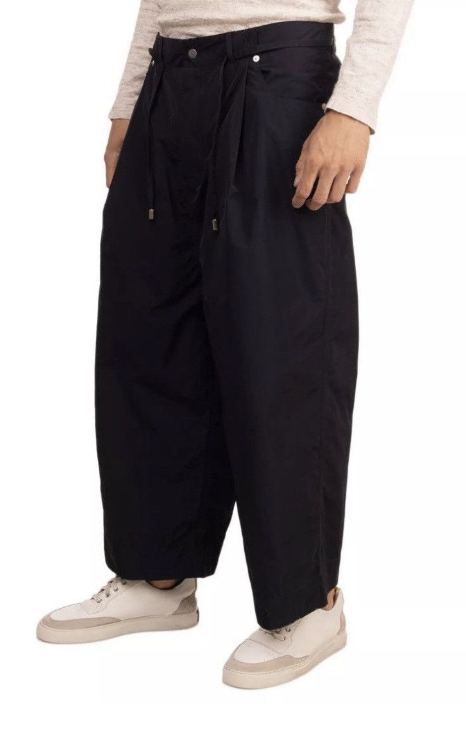 Craig Green NEW DS CRAIG GREEN NAVY WIDE CROPPED TRACK PANTS TROUSERS Size US 33 - 2 Thumbnail