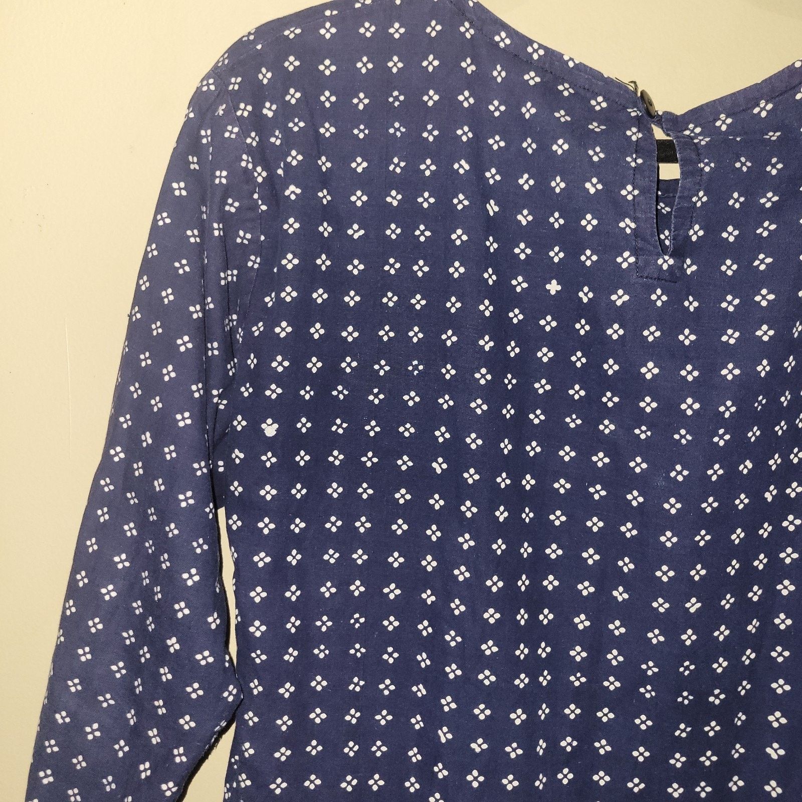 & Other Stories Vtg Passports Pier One Blue 100% Cotton Maxi Dress Medium Size M / US 6-8 / IT 42-44 - 9 Thumbnail