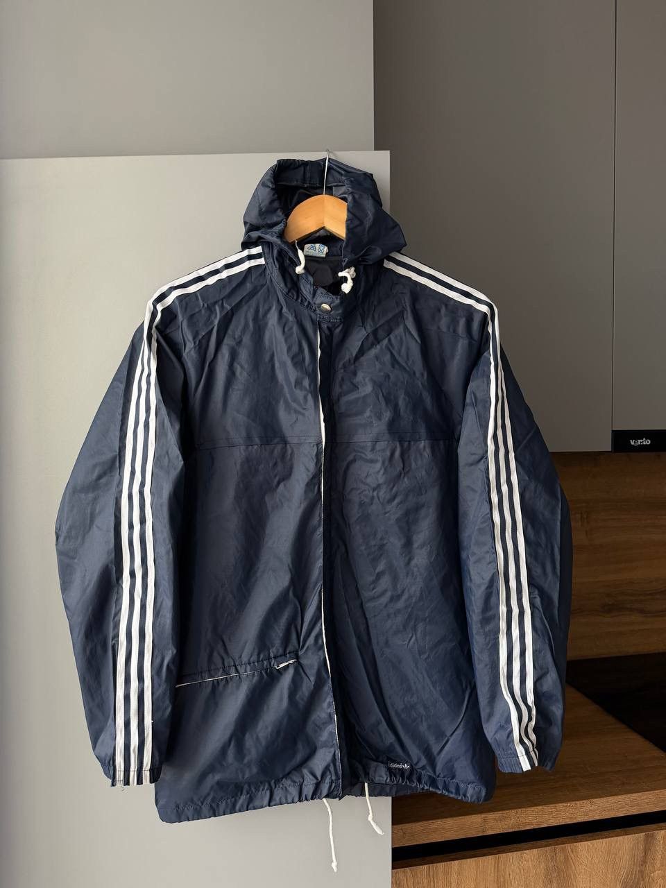 Adidas Rare Vintage 80’s Adidas Ventex Blue Raincoat Fullzip Jacket Size US L / EU 52-54 / 3 - 1 Thumbnail
