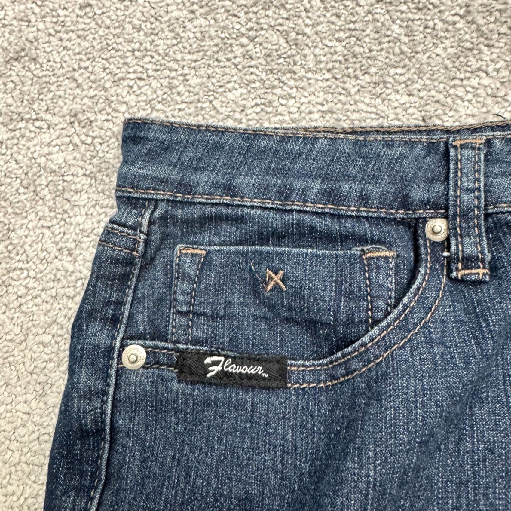 Denime 7 Flavour By Bubblegum Jeans Straight Womens 16 Denim Dark Wash 34x32 Vintage No Size 38" / US 16 / IT 52 - 7 Thumbnail