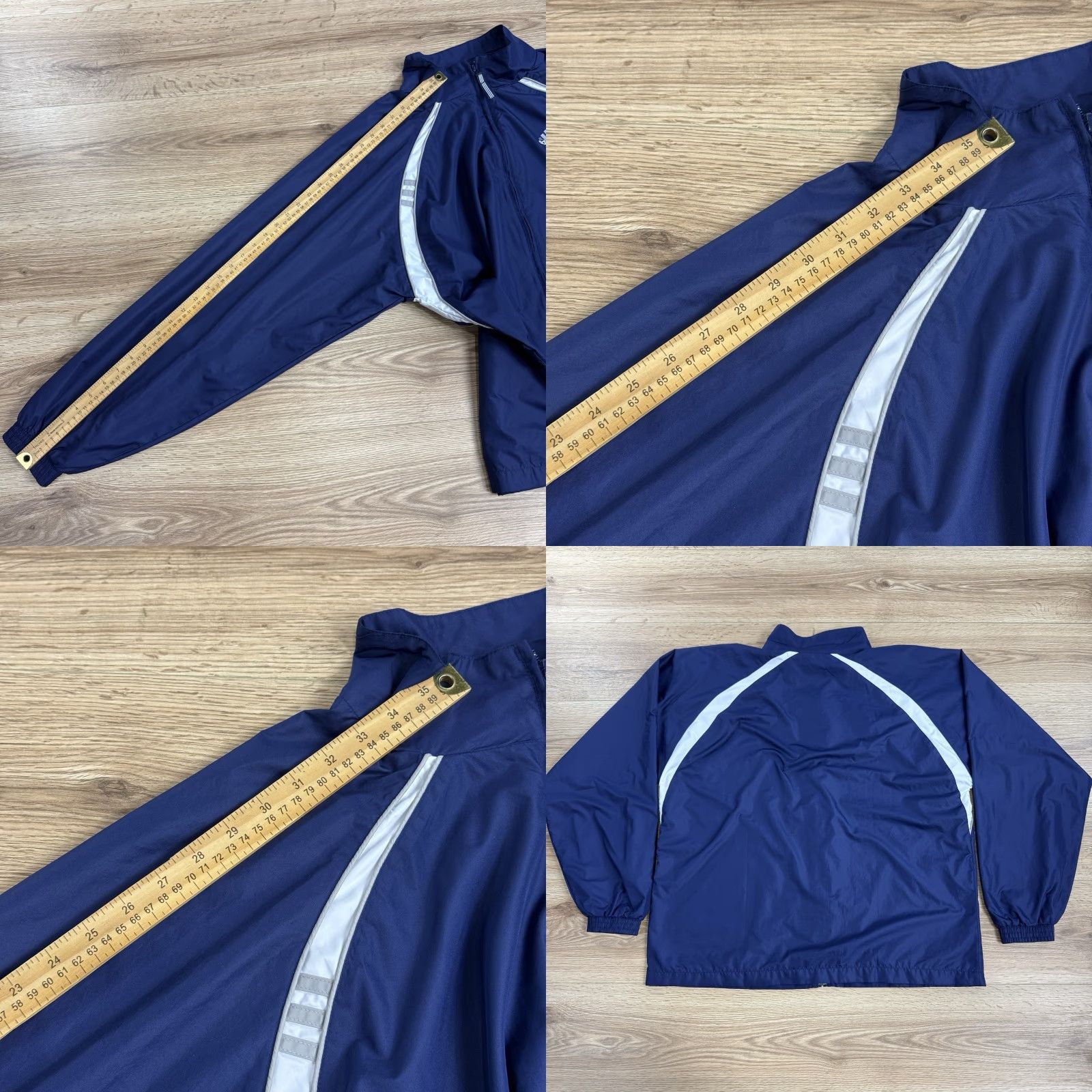 Adidas VINTAGE Adidas Track Jacket Mens Large Blue White Silver Striped Activewear L Blue Striped 90s Mens Size US L / EU 52-54 / 3 - 8 Thumbnail