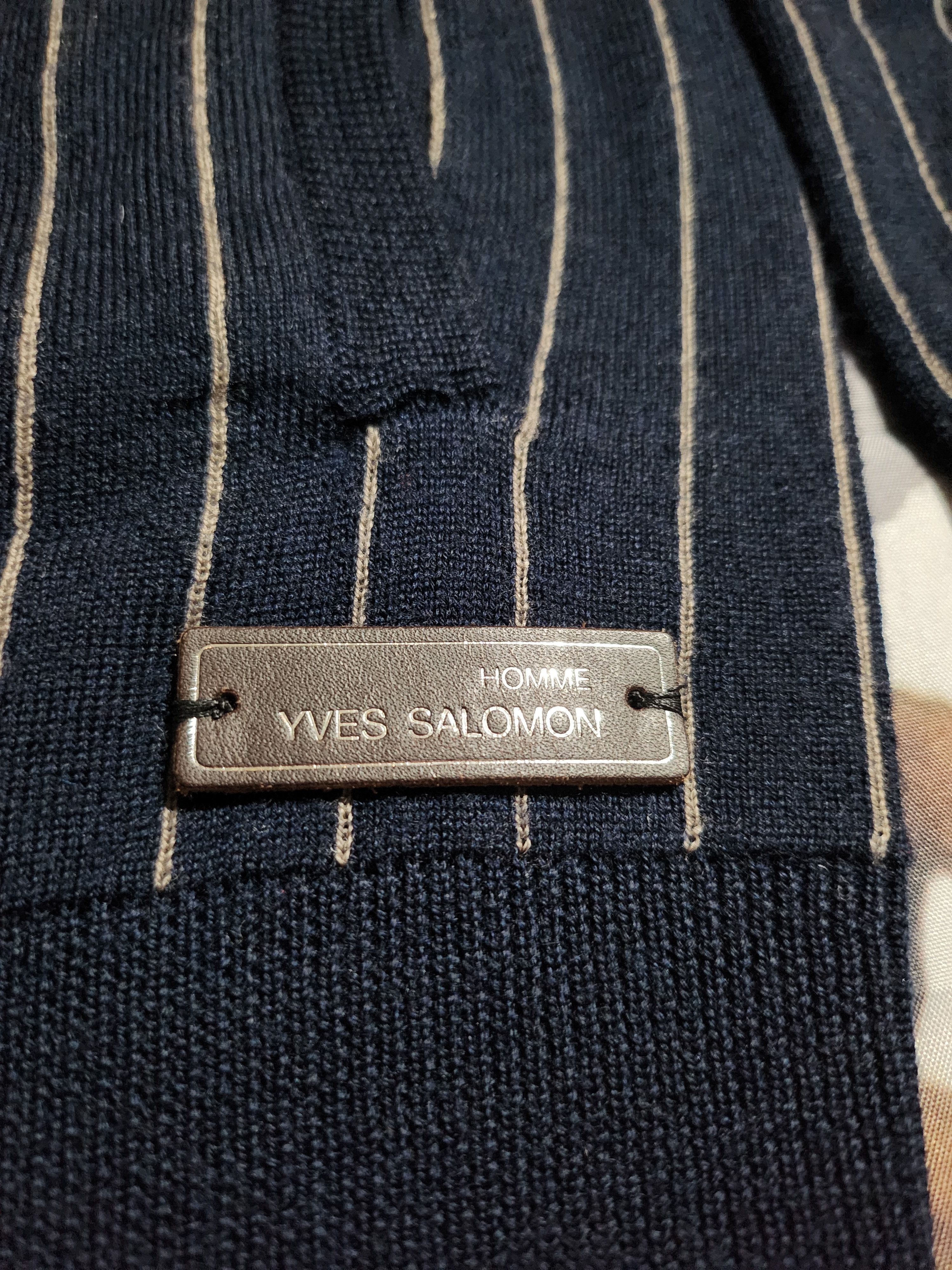 Yves Salomon Striped Wool-Cashmere Knit Hoodie Size US M / EU 48-50 / 2 - 4 Thumbnail