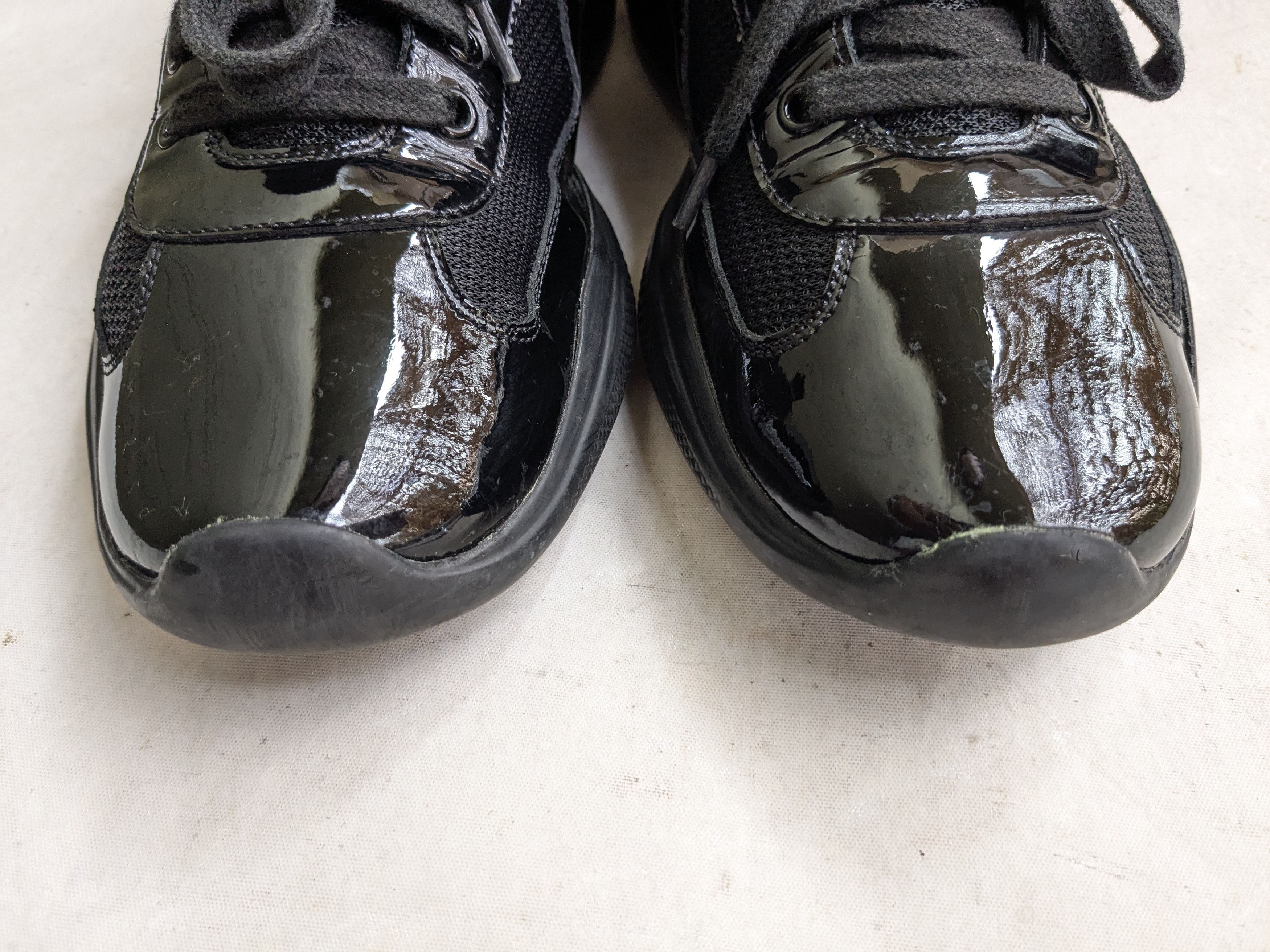 Prada Prada America's Cup Sneakers Black Patent Red 9.5 Size US 9.5 / EU 42-43 - 2 Thumbnail