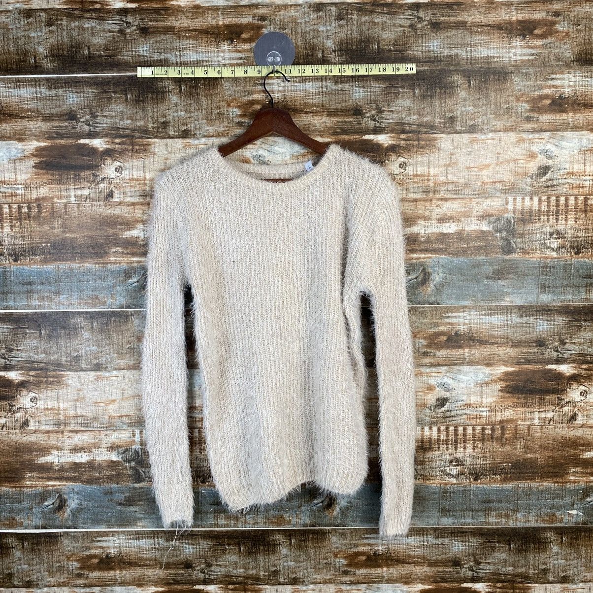 Homespun Knitwear DL Japan Vintage fur shaggy Beige Knitwear #C1090 Size S / US 4 / IT 40 - 1 Thumbnail