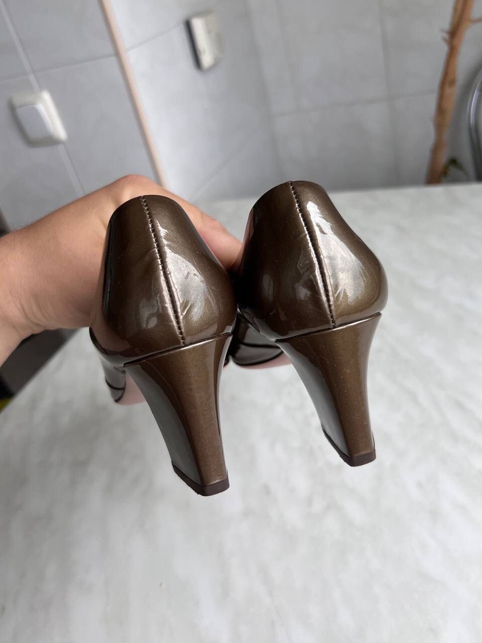 Prada Prada High Heels Shoes Metal Logo 00s Prada Italy Leather Size US 7 / IT 37 - 12 Thumbnail