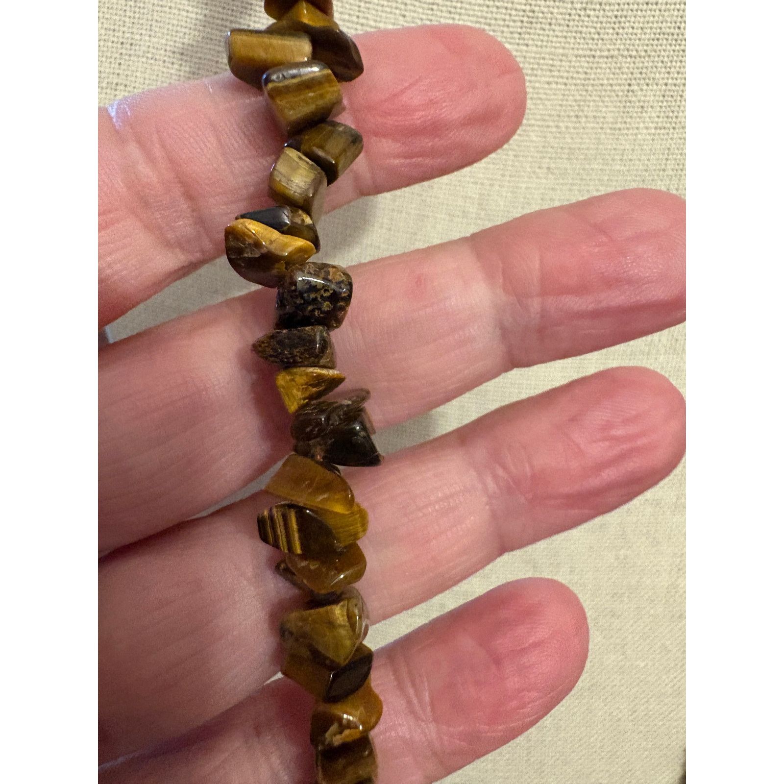 Other Vintage Tiger Eye Stone Necklace 39" Single Strand Size ONE SIZE - 5 Thumbnail