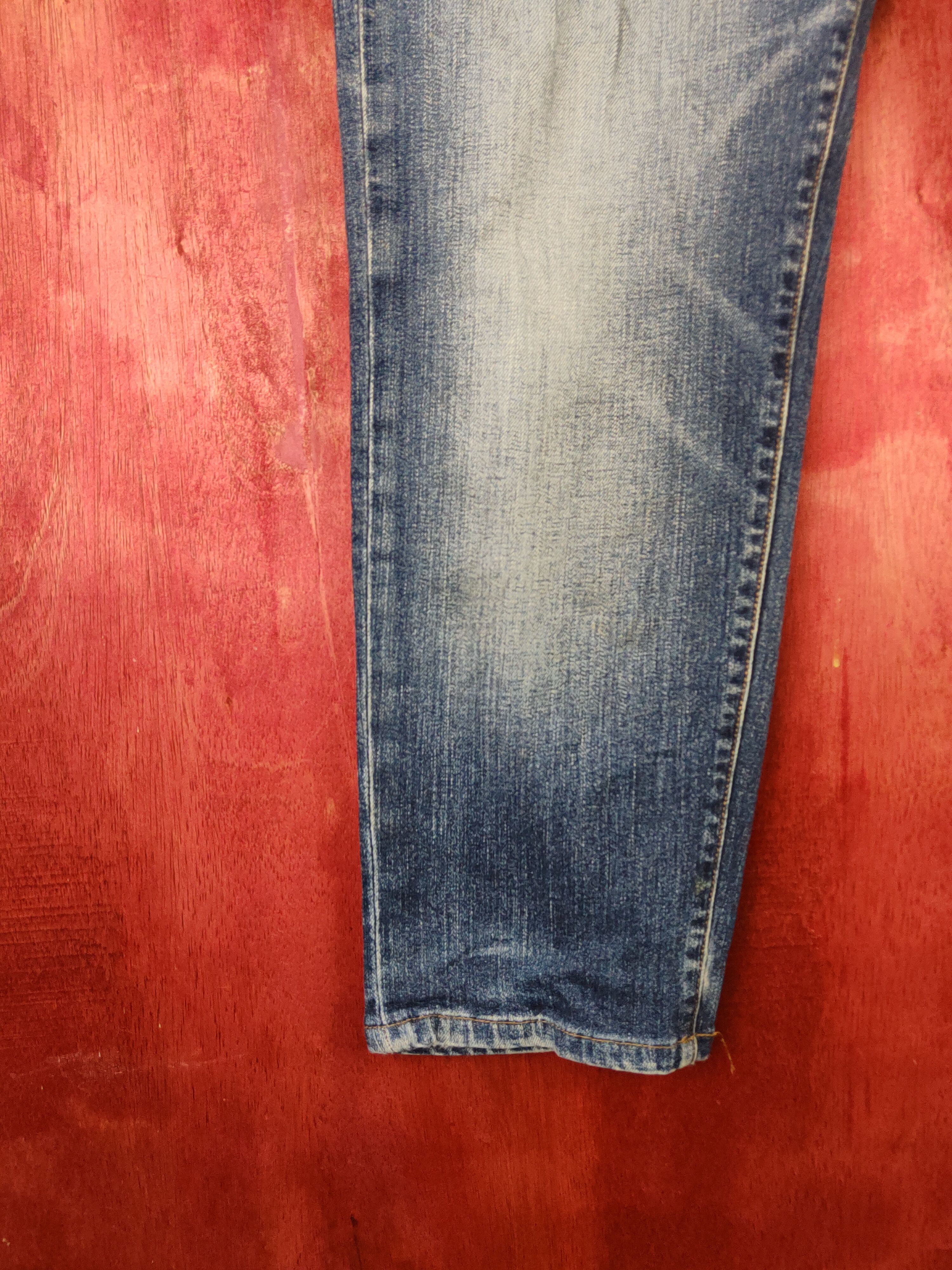 GU GU Blue Faded Distressed Ripped Jeans #S16692 Size US 33 - 4 Thumbnail