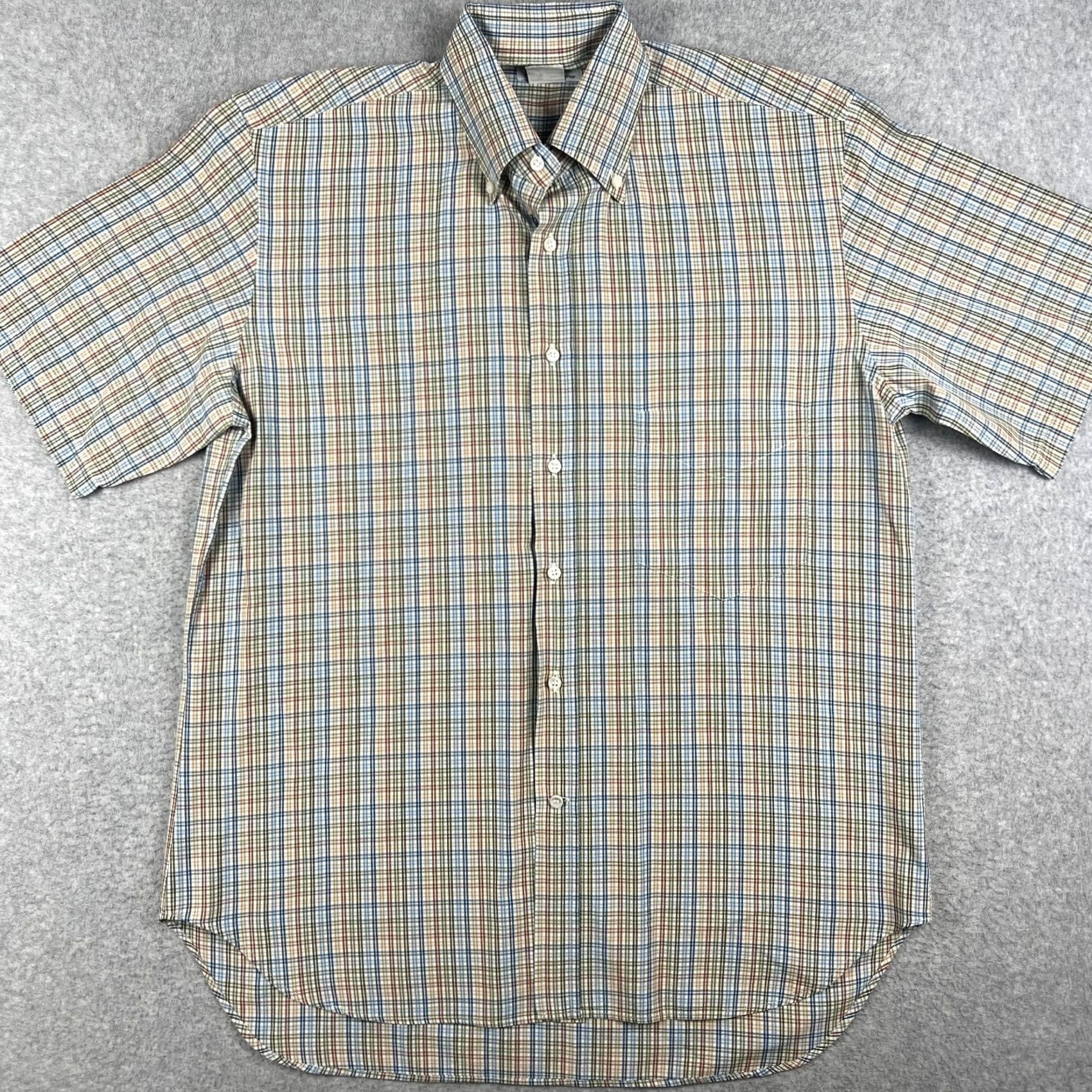 Loro Piana Loro Piana Shirt Mens Medium Multicolor Plaid Cotton Short Sleeve Button Size US M / EU 48-50 / 2 - 2 Thumbnail