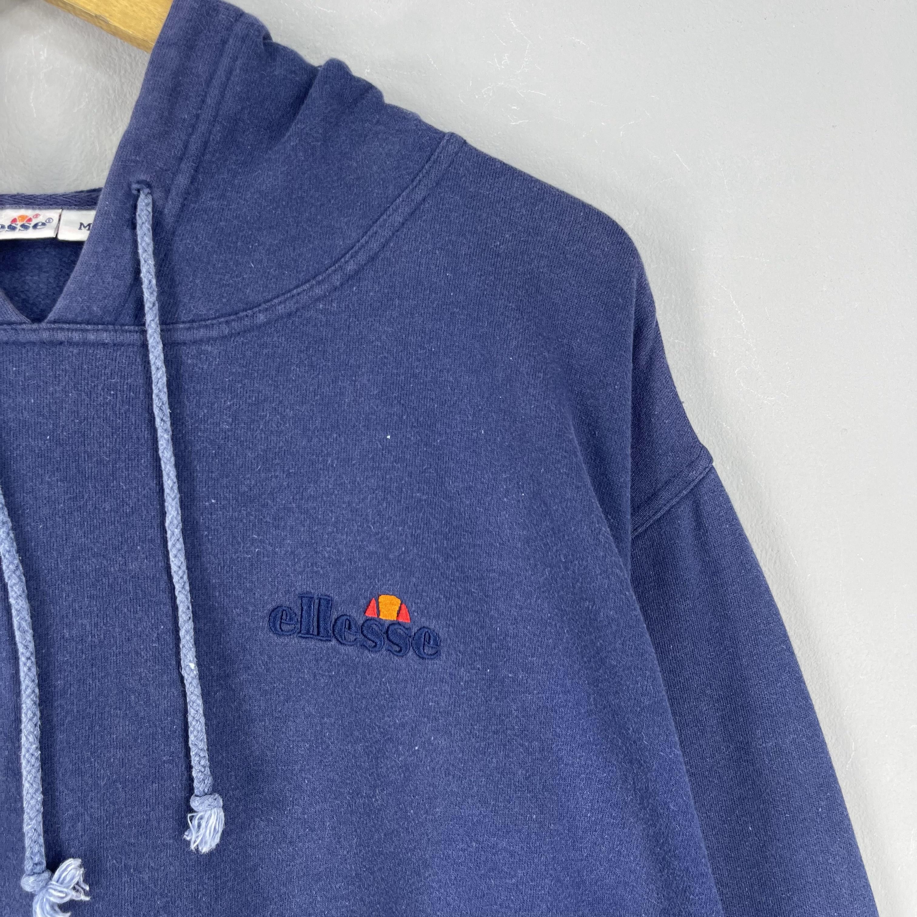 Ellesse Vintage 90s ELLESSE Spellout Back Hit Pullover Hooodie Size M / US 6-8 / IT 42-44 - 6 Thumbnail