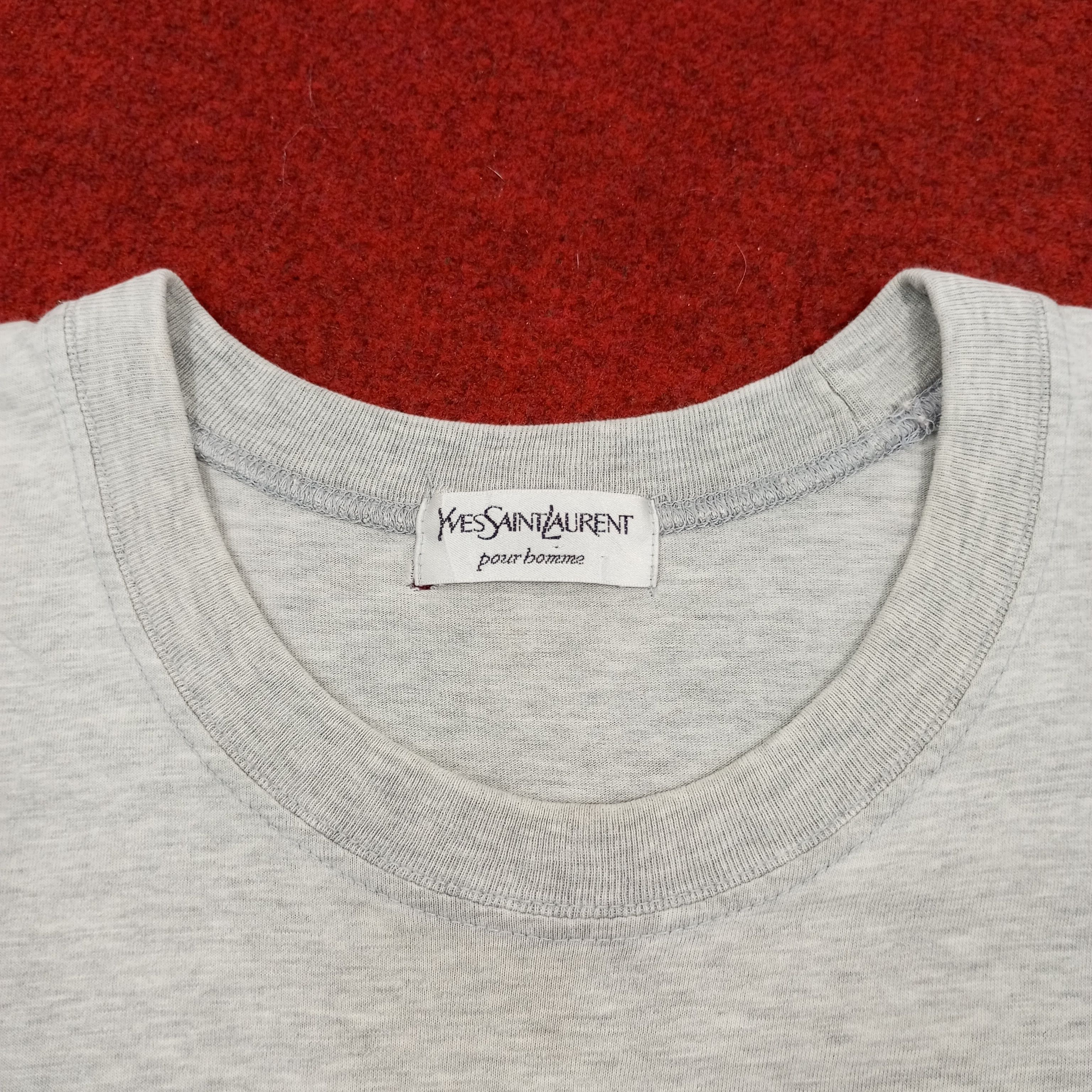 Vintage × Yves Saint Laurent Yves Saint Laurent YSL Logo Design Luxury Brand Tshirt Size US L / EU 52-54 / 3 - 5 Thumbnail