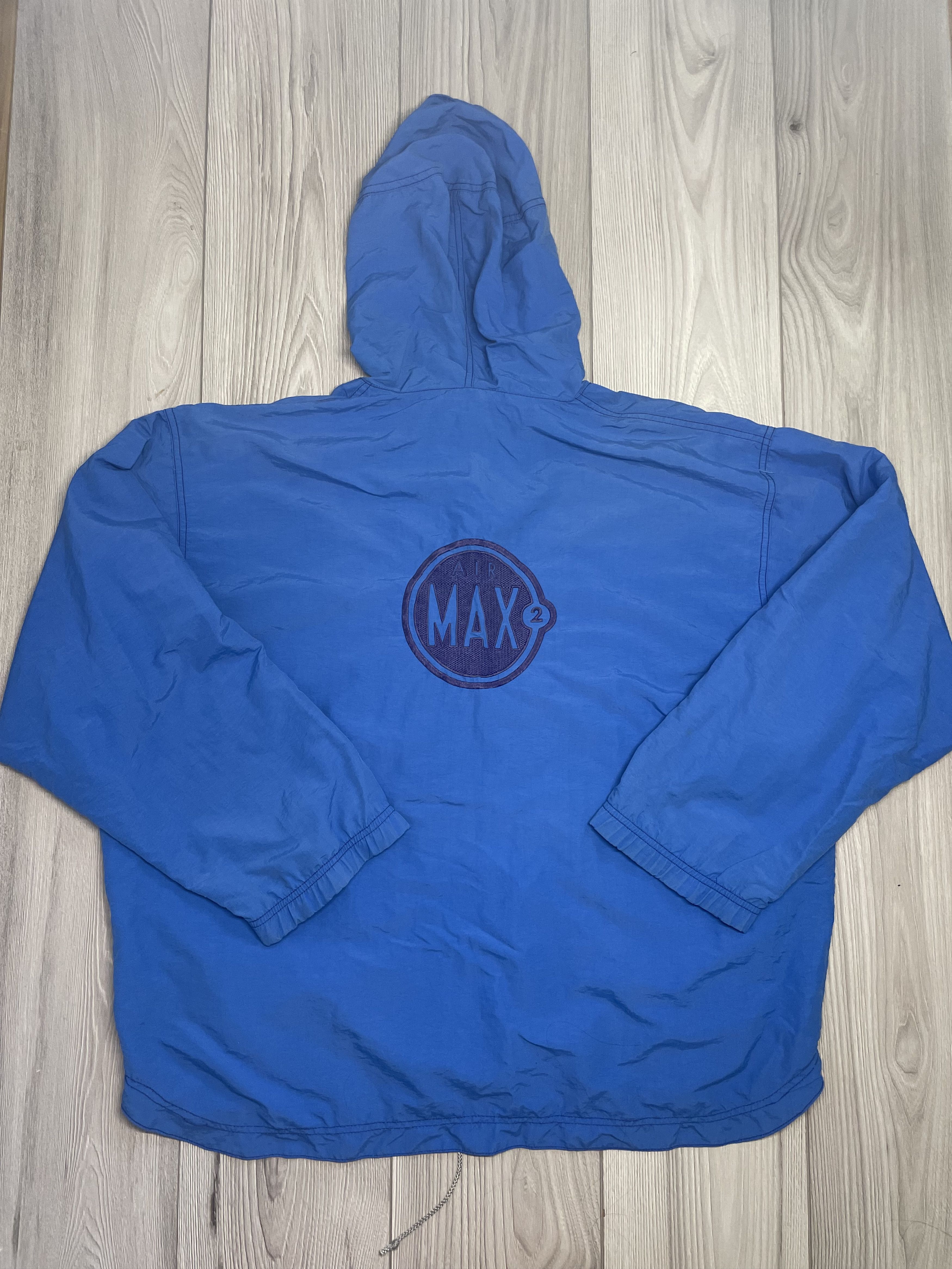Nike × Vintage Vintage 90s boxy Nike Air Max2 light jacket windbreaker Size US L / EU 52-54 / 3 - 1 Thumbnail