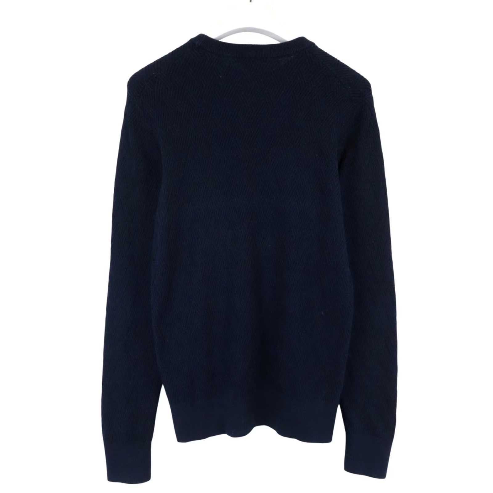 J.Lindeberg J. Lindeberg Harring Basket Cable Jumper Men's MEDIUM Navy Blue Crew Neck Pullover Knit Shirt Size US M / EU 48-50 / 2 - 2 Thumbnail