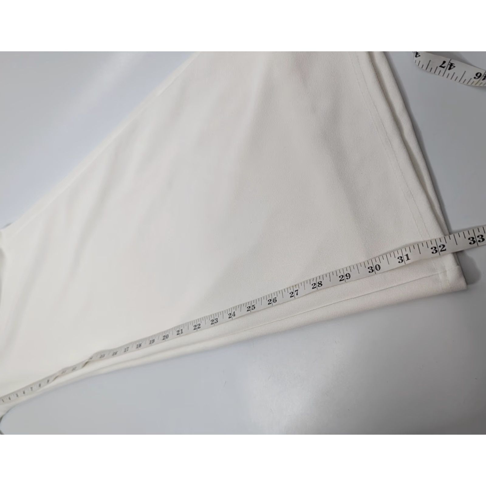Lulus Lulus White Wide-Leg Pants Womens Small Zip Stretch Casual Dress Pants Regular Fit Size S Size 28" / US 6 / IT 42 - 7 Thumbnail
