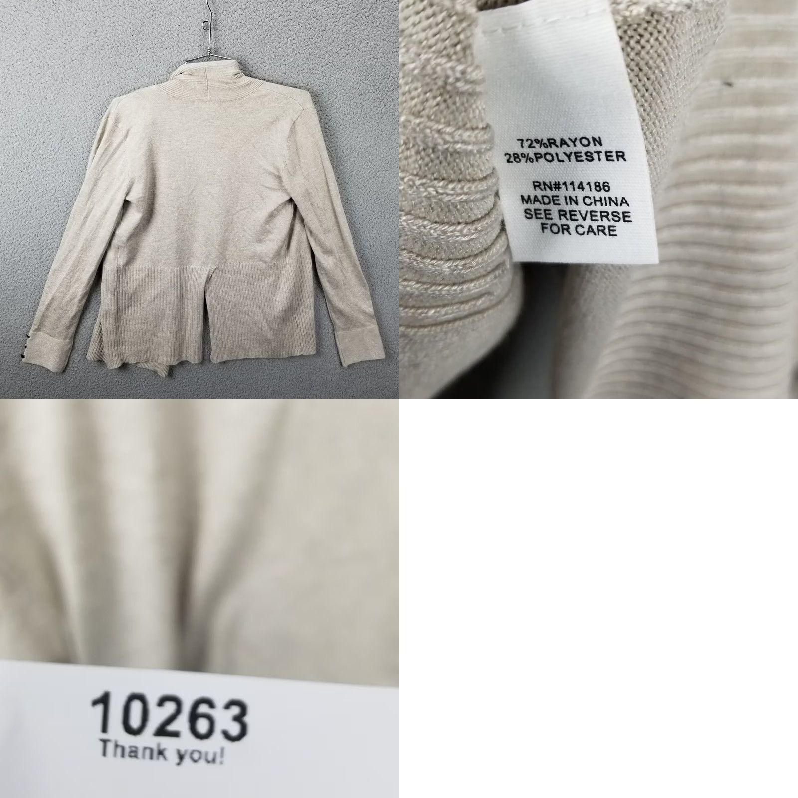 Vintage 89th & Madison Cardigan Sweater Womens Small Cream Ribbed Soft NWT New With Tag Shirt Womens Small Cream Cardigan 89th & Madison Fall Winter Size S / US 4 / IT 40 - 8 Thumbnail