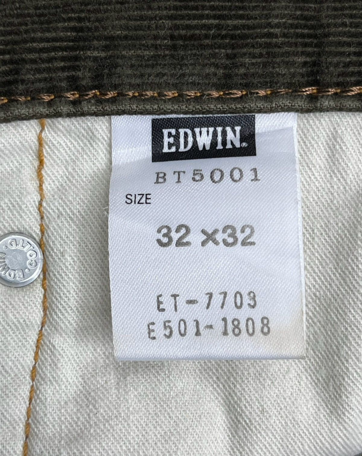Edwin VERY RARE🔥VINTAGE CORDUROY EDWIN 503 FLARE MADE IN JAPAN💥 Size US 32 / EU 48 - 10 Thumbnail