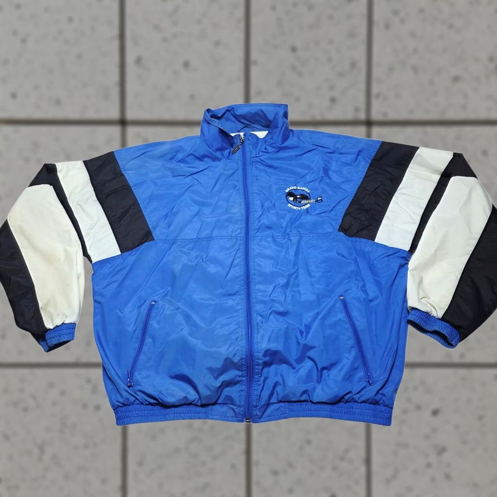 Holloway VINTAGE Holloway Track Jacket Mens Large Blue 90s Team Sports Windbreaker Full Zip Size US L / EU 52-54 / 3 - 1 Thumbnail