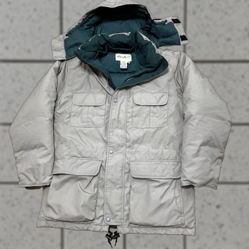Eddie Bauer Vtg Eddie Bauer Goose Down Puffer Parka Jacket Men M Quilt Hood Khaki Ridge Line Jacket Size US M / EU 48-50 / 2 - 1 Thumbnail
