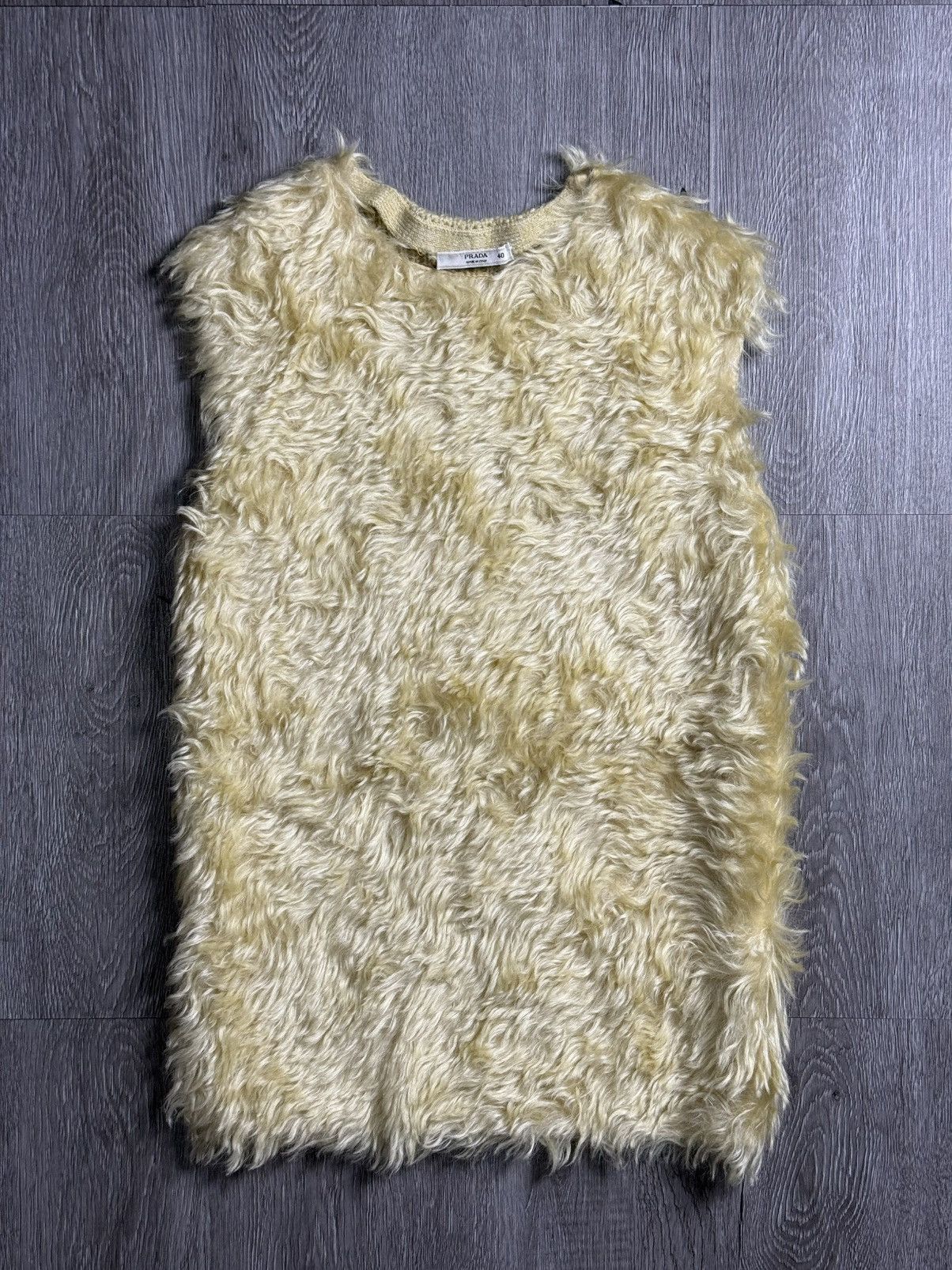 Prada Runway SS07 Prada - Fur Blended Elasthine Vest Size S / US 4 / IT 40 - 2 Thumbnail