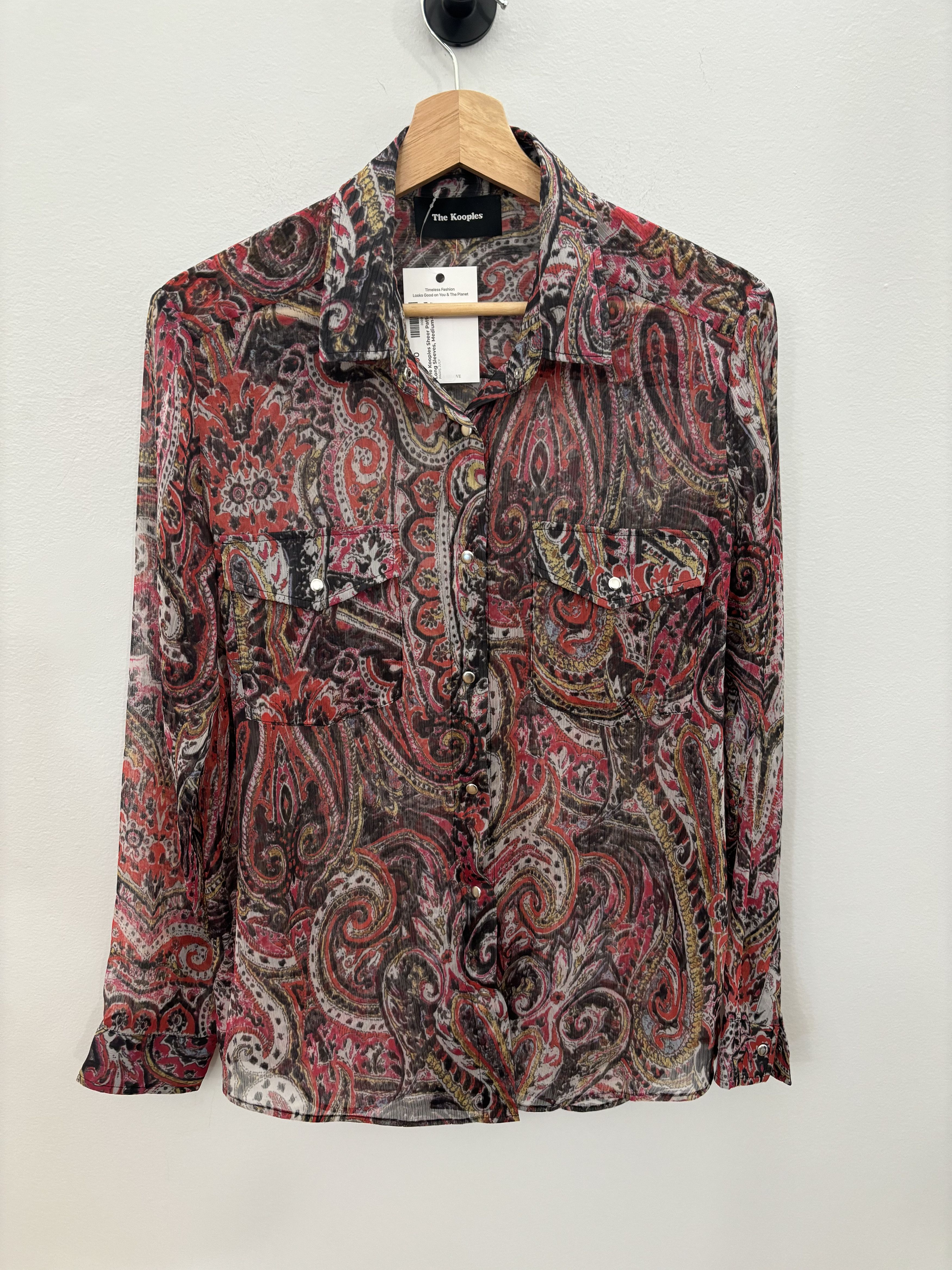 The Kooples The Kooples Sheer Patterned Long Sleeves Size M / US 6-8 / IT 42-44 - 4 Thumbnail
