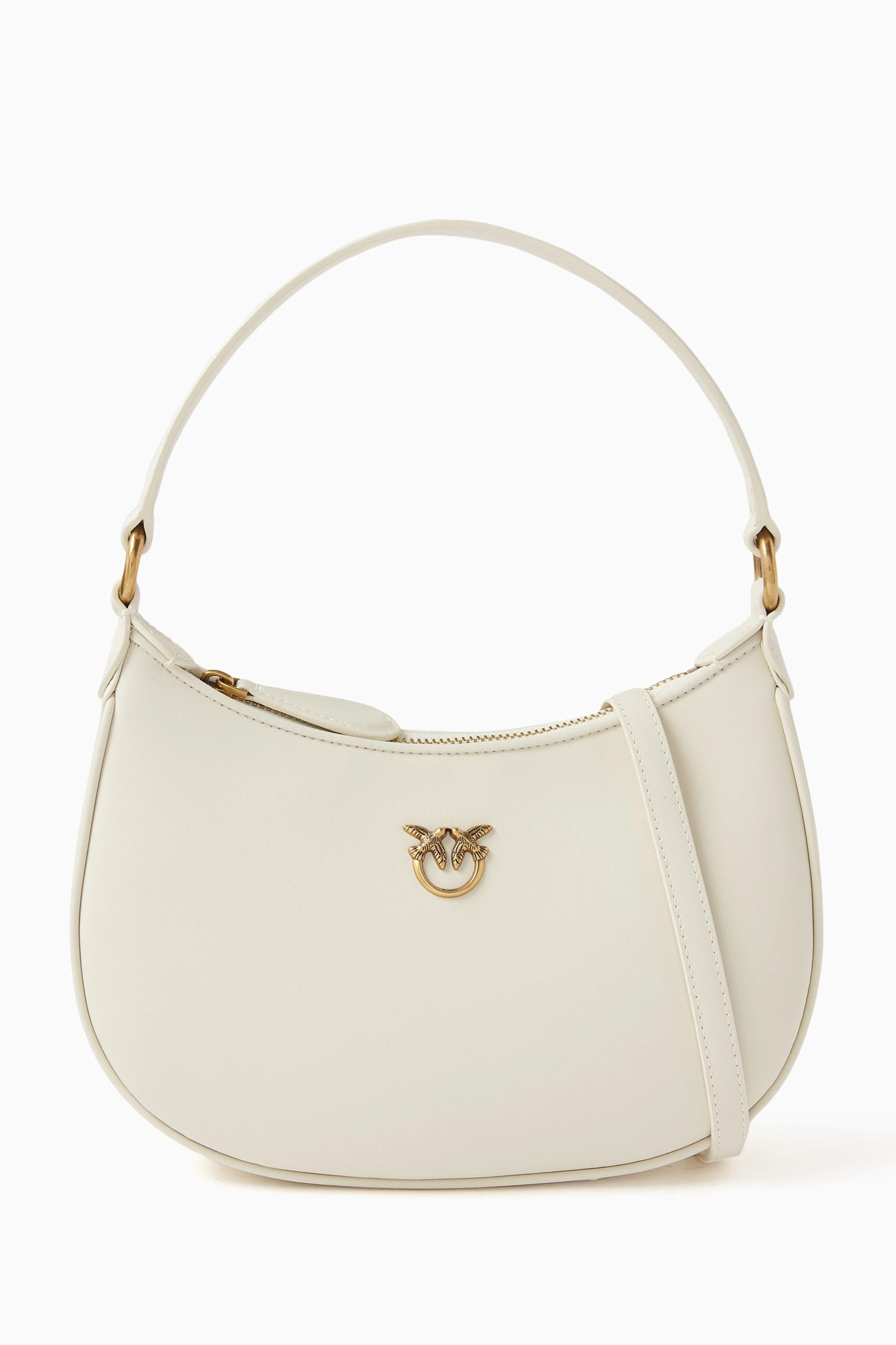 Pinko o1s22i1n0824 Size: OS / Half Moon Shoulder Bag in White Size ONE SIZE - 1 Thumbnail