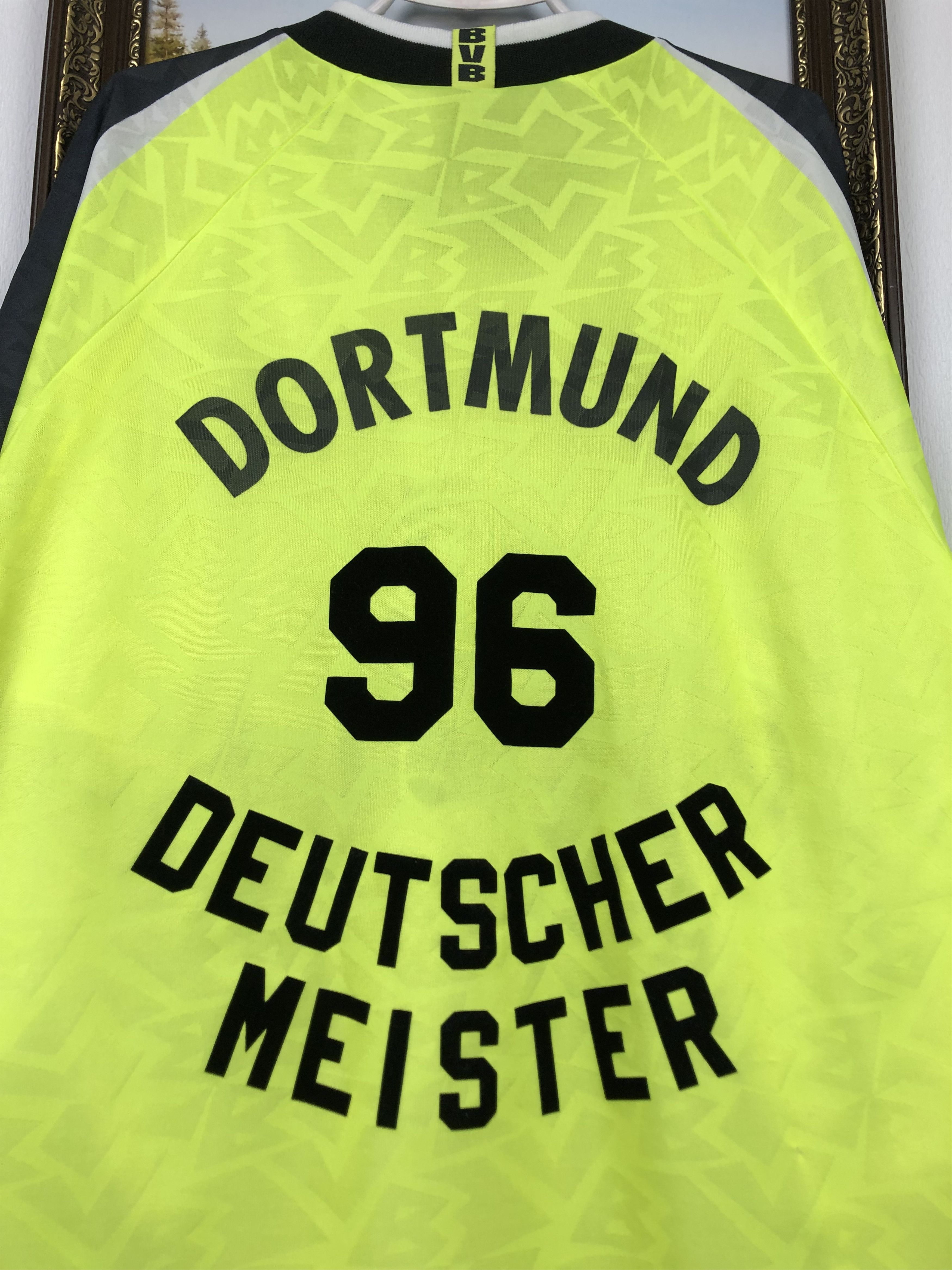 Nike Borussia Dortmund football shirt 1996 Nike Deutscher Tee Size US XXL / EU 58 / 5 - 12 Thumbnail