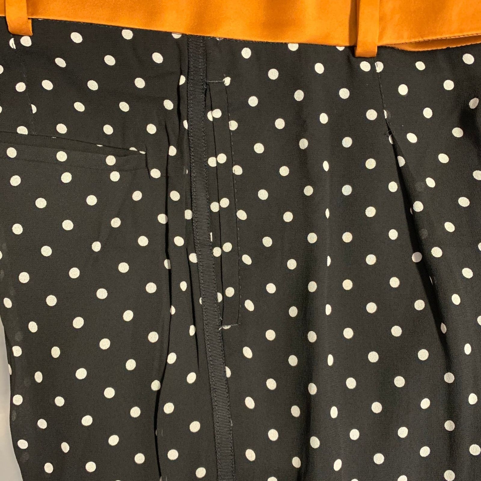 Haider Ackermann Size 30 Black White Polka Dot Viscose Silk Casual Pants Size US 30 / EU 46 - 4 Thumbnail