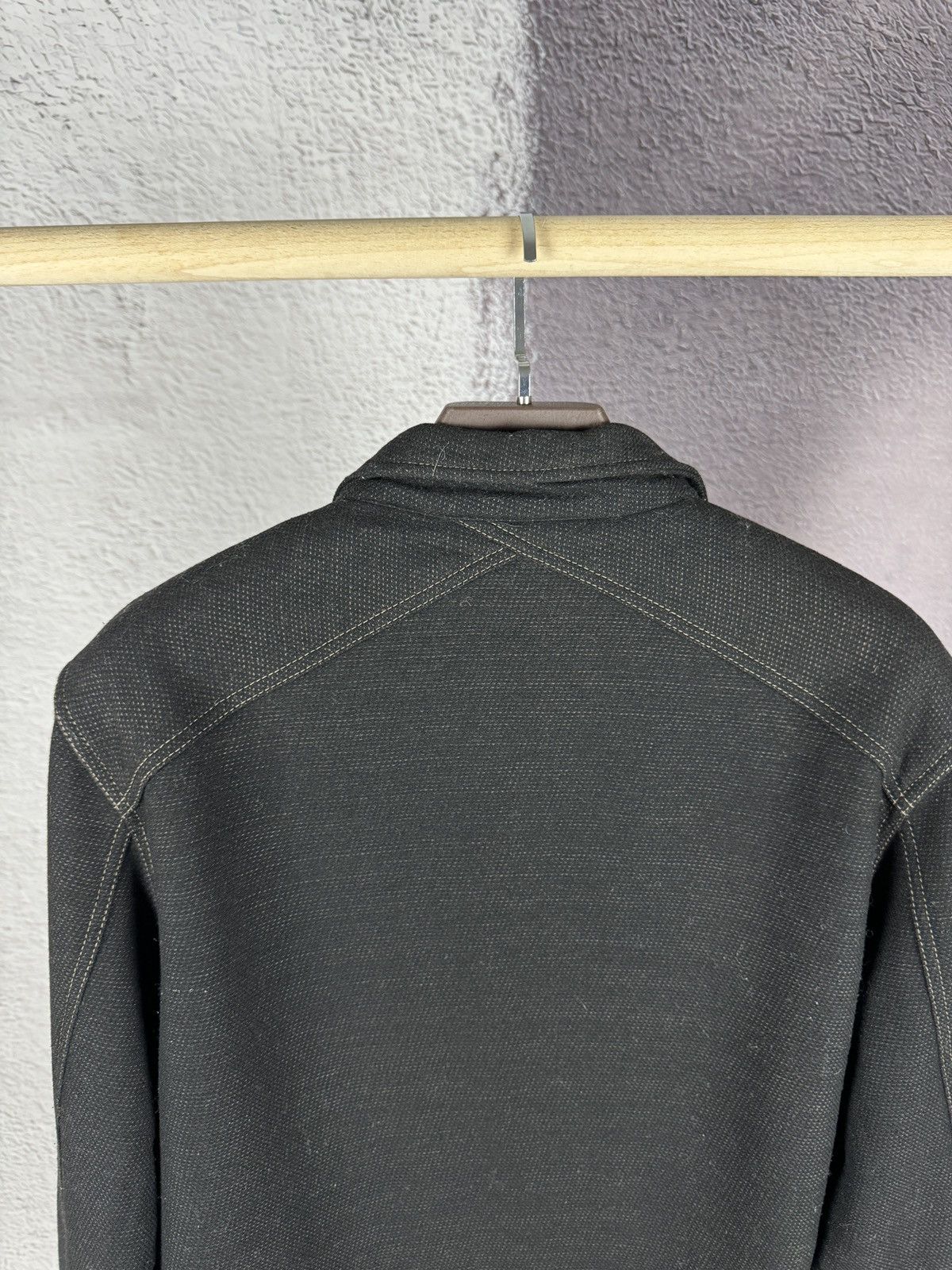Armani Armani Jeans vintage wool hemp dark brown full zip jacket Size US XXL / EU 58 / 5 - 15 Thumbnail