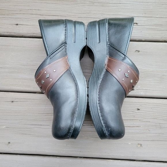 Dansko Dansko Professional Pavan 2 Tone Black Brown Leather Heritag Size US 10.5 / IT 40.5 - 4 Thumbnail