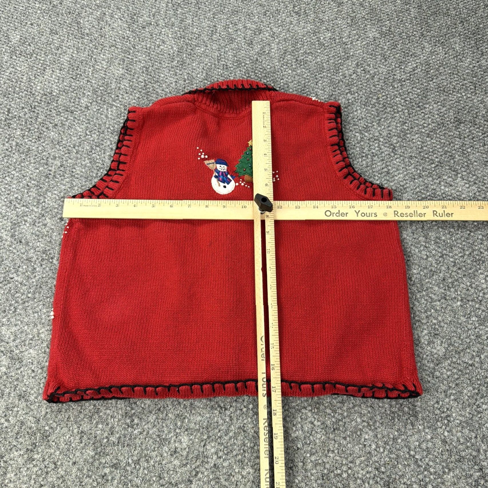 Vintage Designers Originals Studio Sweater Vest Womens Medium Holiday Christmas Snowman Size M / US 6-8 / IT 42-44 - 7 Thumbnail