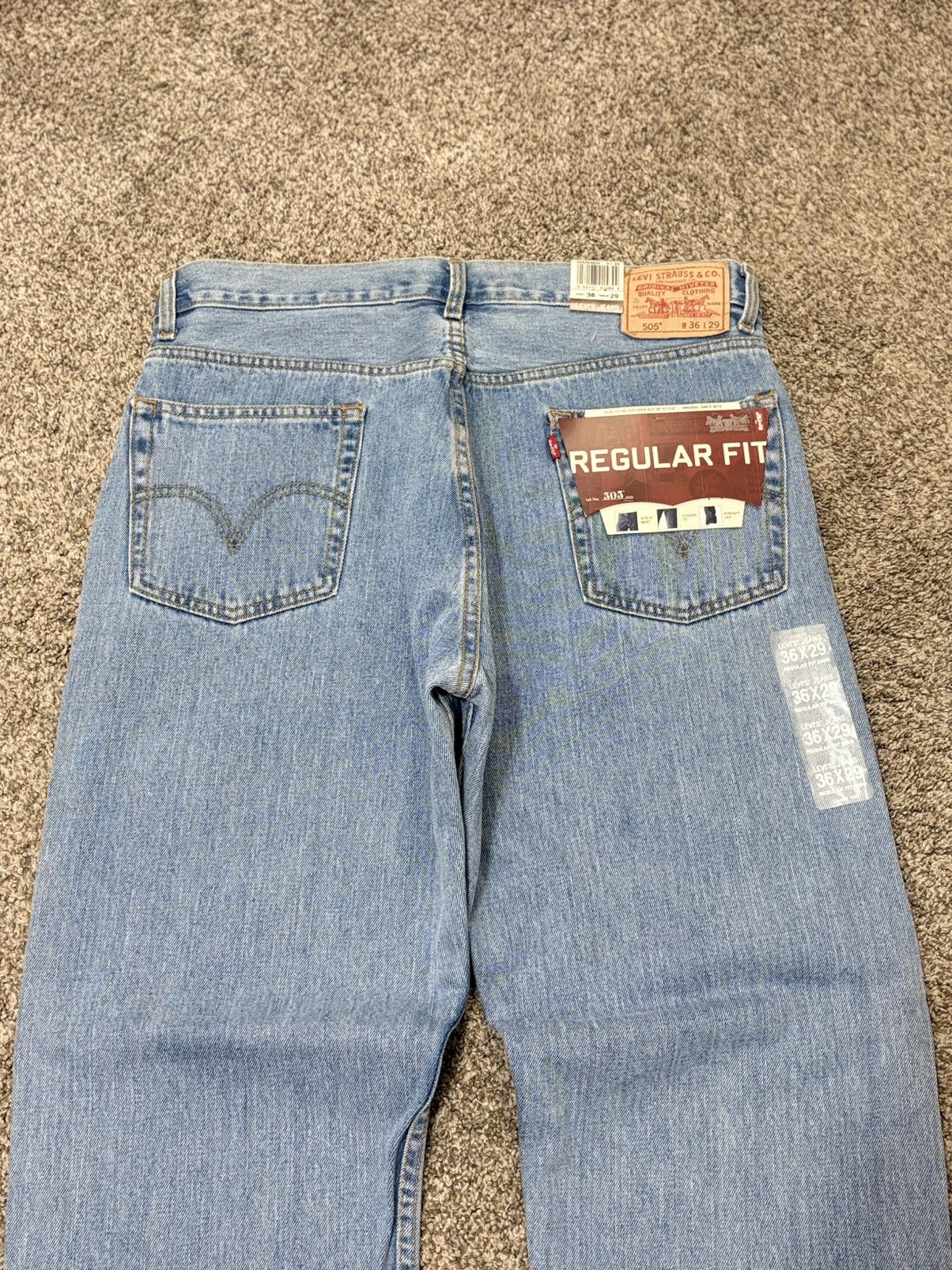 Levi's Vintage Levis 505 Jeans 36x29 Y2K Deadstock Regular Straight Size US 36 / EU 52 - 3 Thumbnail