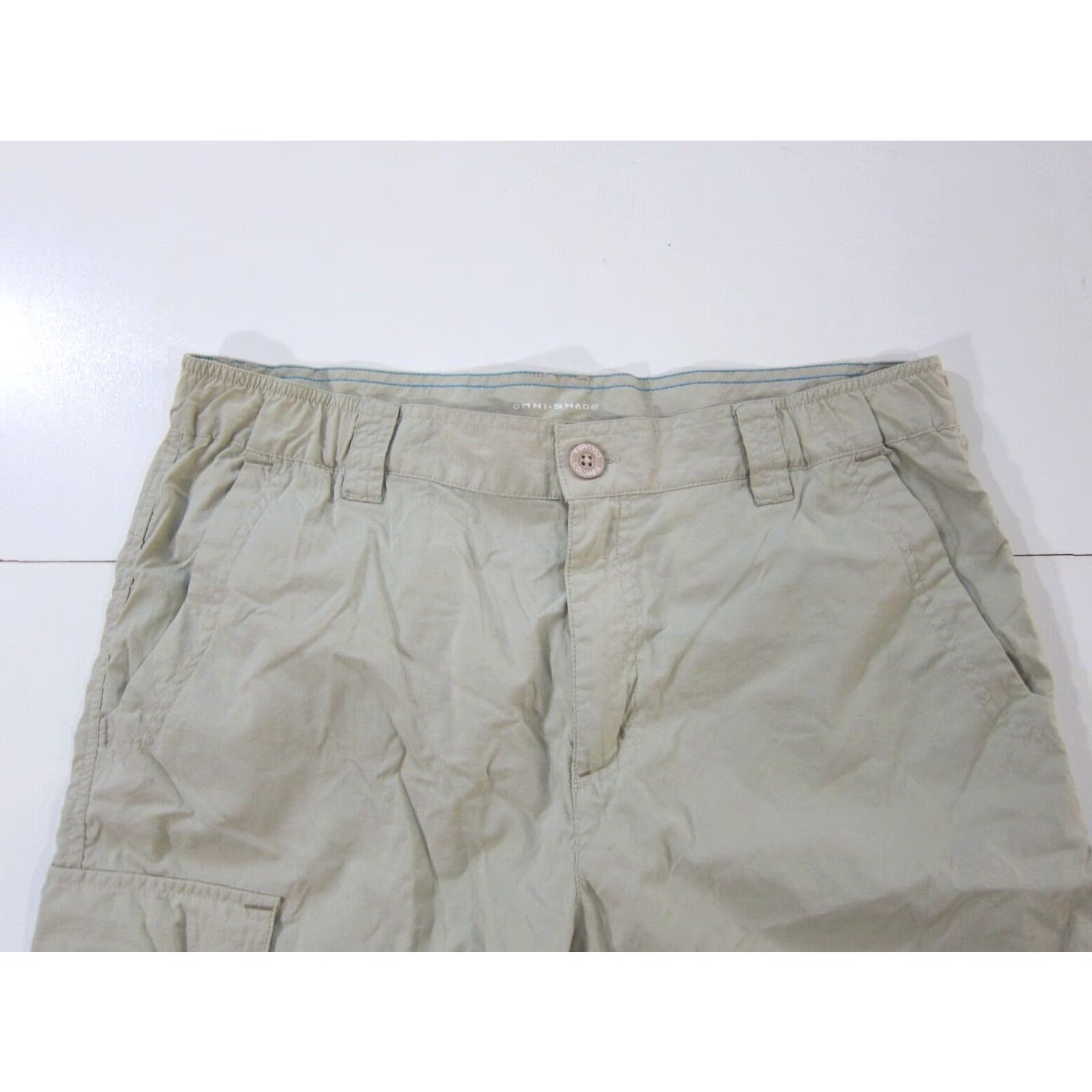 Vintage Columbia Cargo Shorts Hike Travel Bermuda Pocket 5 Pockets M Beige Men Size US 34 / EU 50 - 3 Thumbnail
