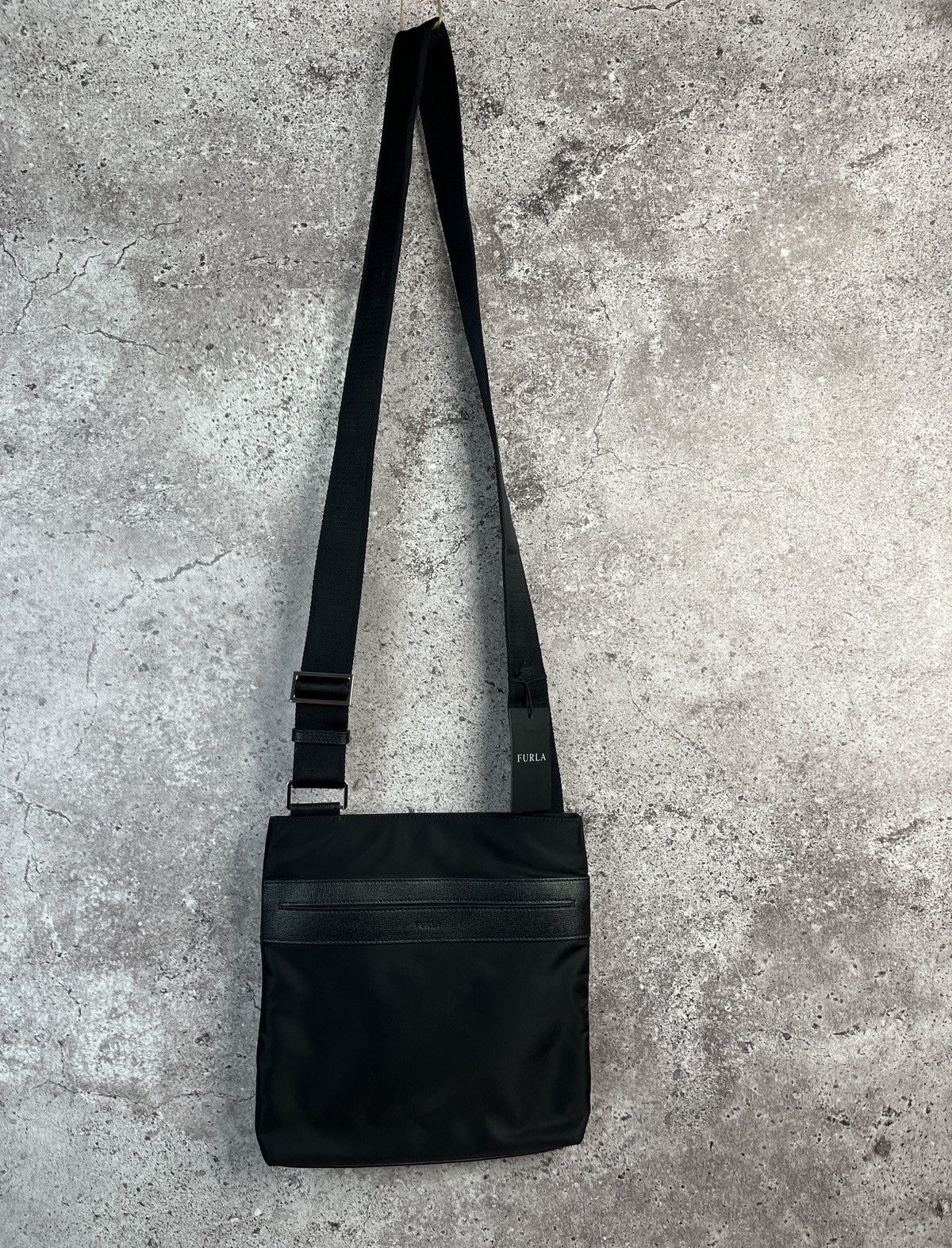 Furla NEW! Furla Sling/Shoulder Nylon/Leather Bag Size ONE SIZE - 1 Thumbnail