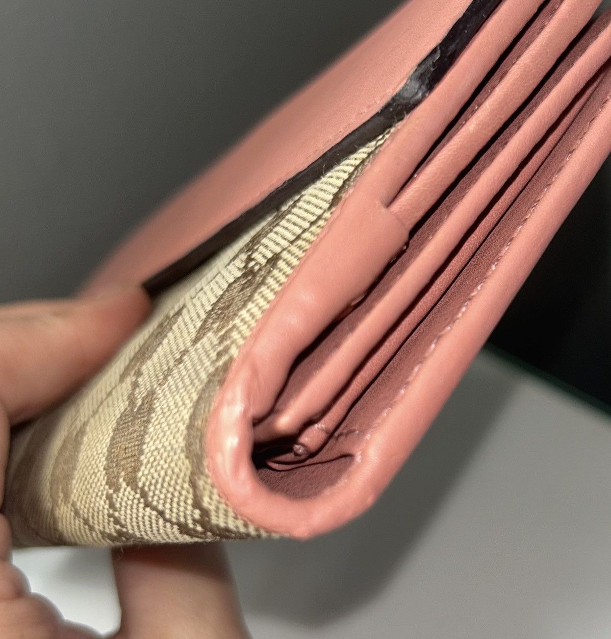 Gucci Gucci GG Monogram Canvas Pink Continental Heart Wallet Size ONE SIZE - 15 Thumbnail