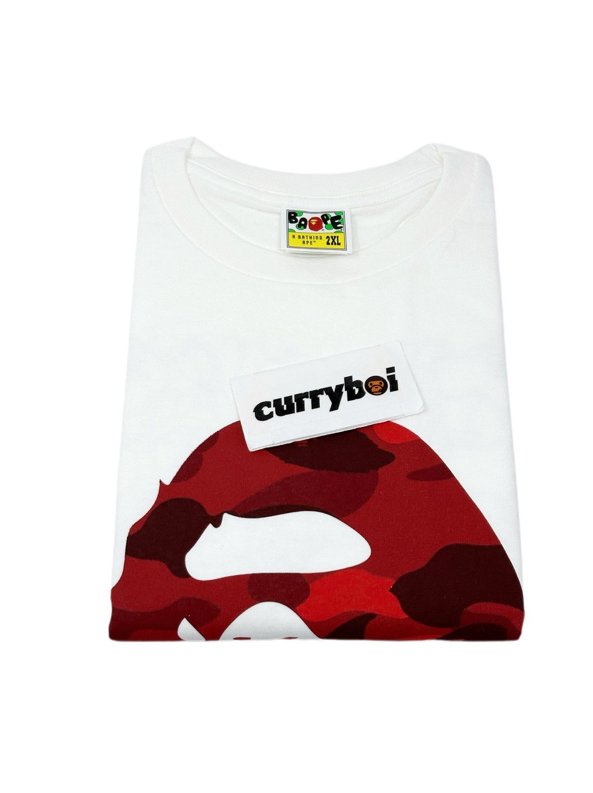 Bape BAPE Color Camo By Bathing Ape Tee White/Red Size US XXL / EU 58 / 5 - 3 Thumbnail