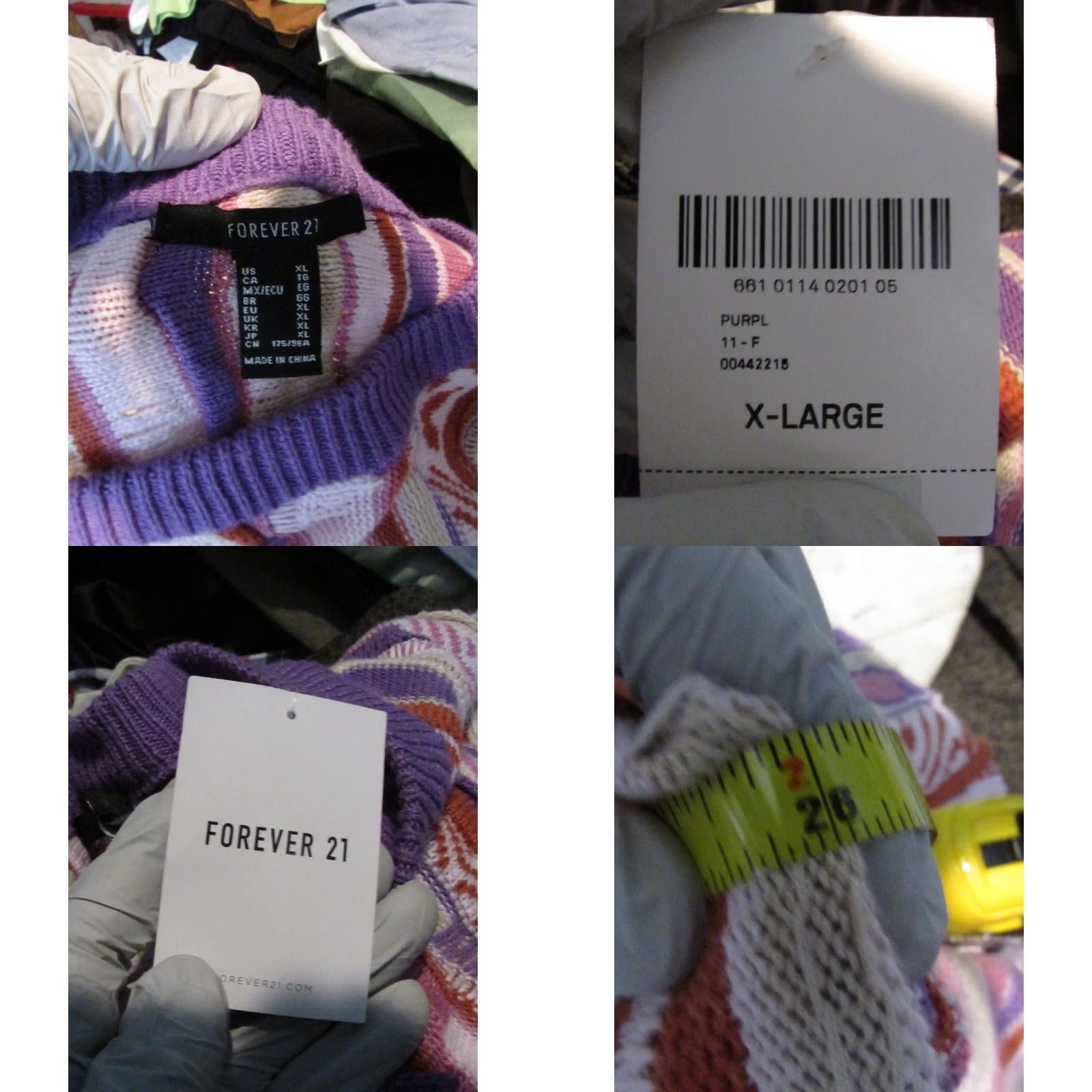 Forever 21 FOREVER 21 Womens XL Sweater Multicolor Coogi Style 3D Knit Crew Neck Size XL / US 12-14 / IT 48-50 - 8 Thumbnail