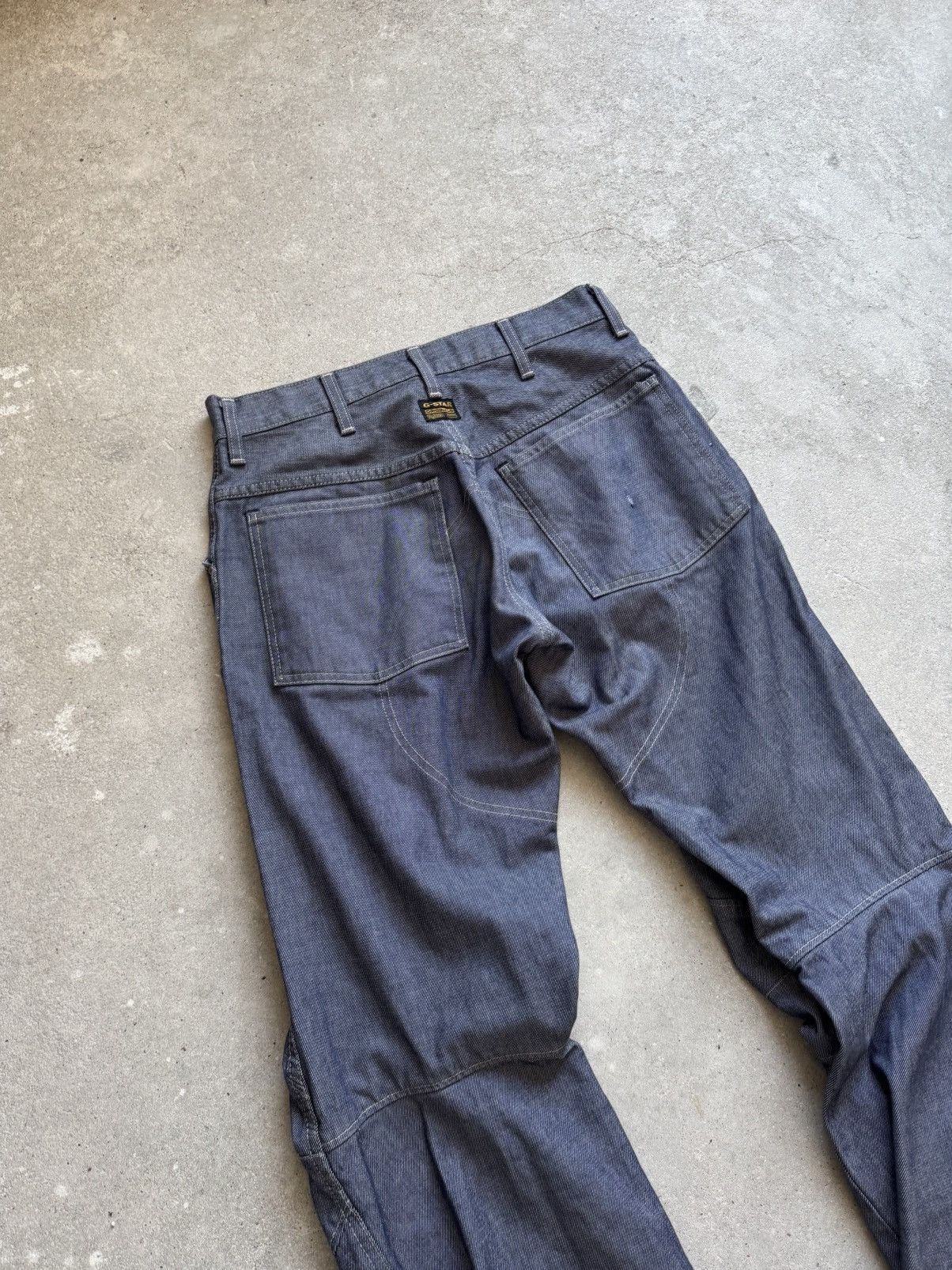 G-Star Vintage G-Star Raw Long Stacked Double Knee Jeans Size US 31 - 10 Thumbnail