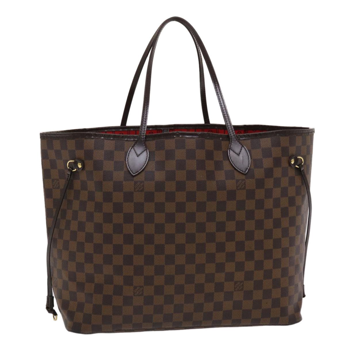 LOUIS VUITTON Damier Ebene Neverfull GM Tote Bag N51106 LV Auth