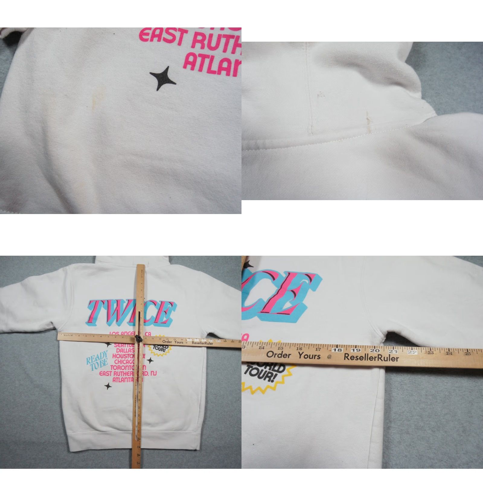 Vintage Twice Hoodie Mens Small White KPop Concert Sweatshirt Pullover Logo All Seasons Hoodie Regular Fit White Mens S Size US S / EU 44-46 / 1 - 8 Thumbnail