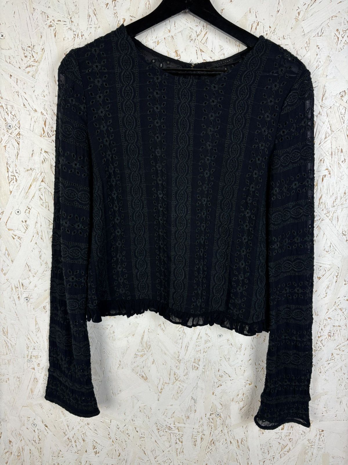 Allsaints Allsaints Dakota Top Semi-Sheer Broiderie Long Sleeve Top Size M / US 6-8 / IT 42-44 - 2 Thumbnail