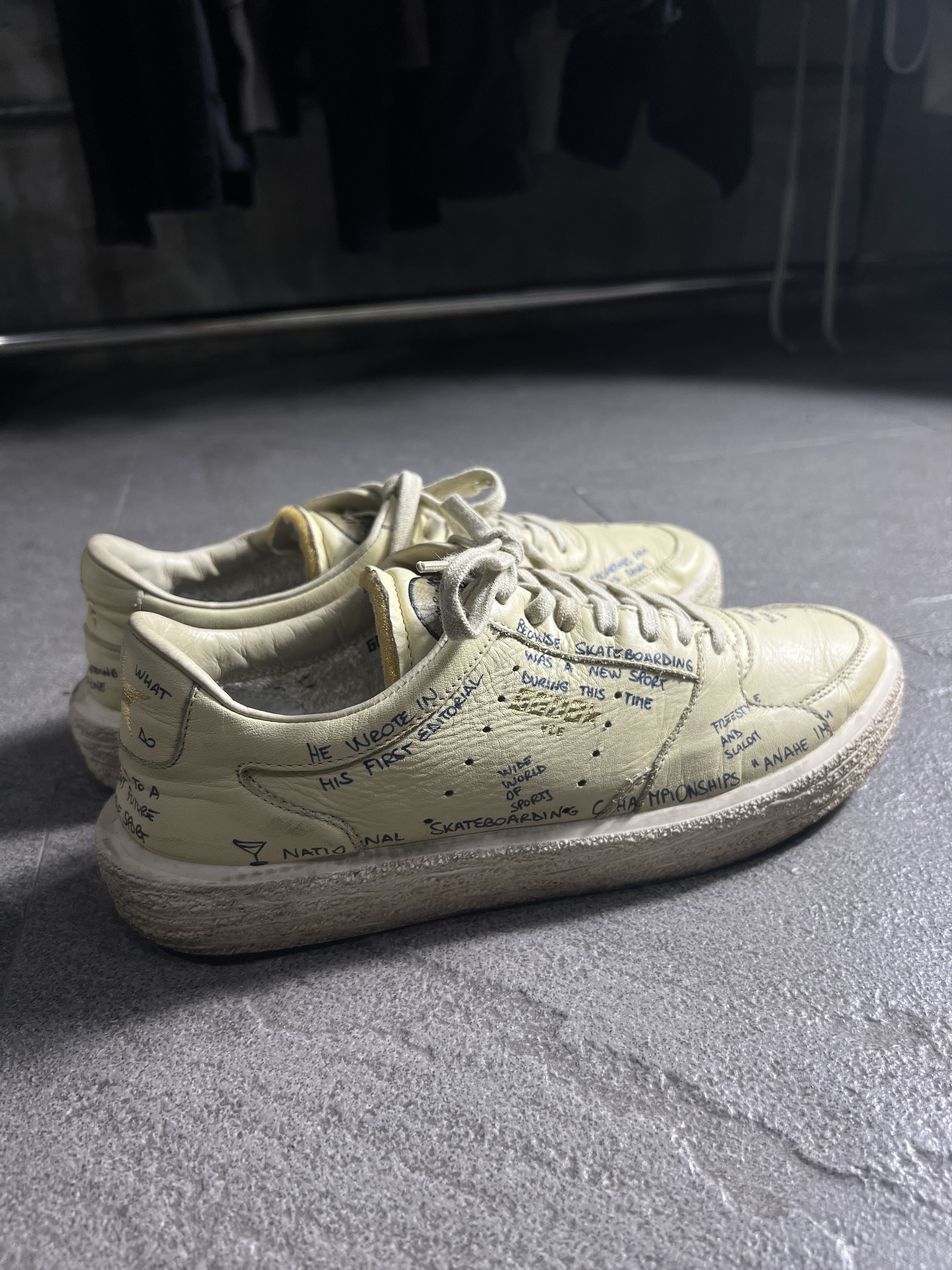 Golden Goose Golden Goose VCE Scribble Handwritten Leather Sneakers EU39 Size US 9 / IT 39 - 3 Thumbnail