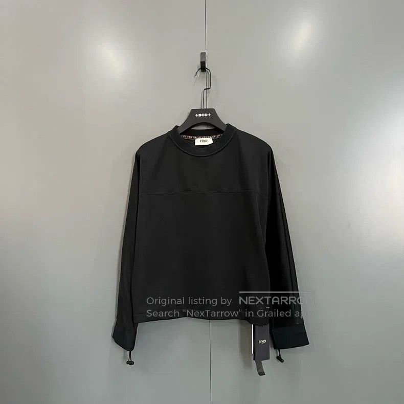 Fendi Fendi Black Crewneck Long Sleeve Sweater Size L / US 10 / IT 46 - 1 Thumbnail