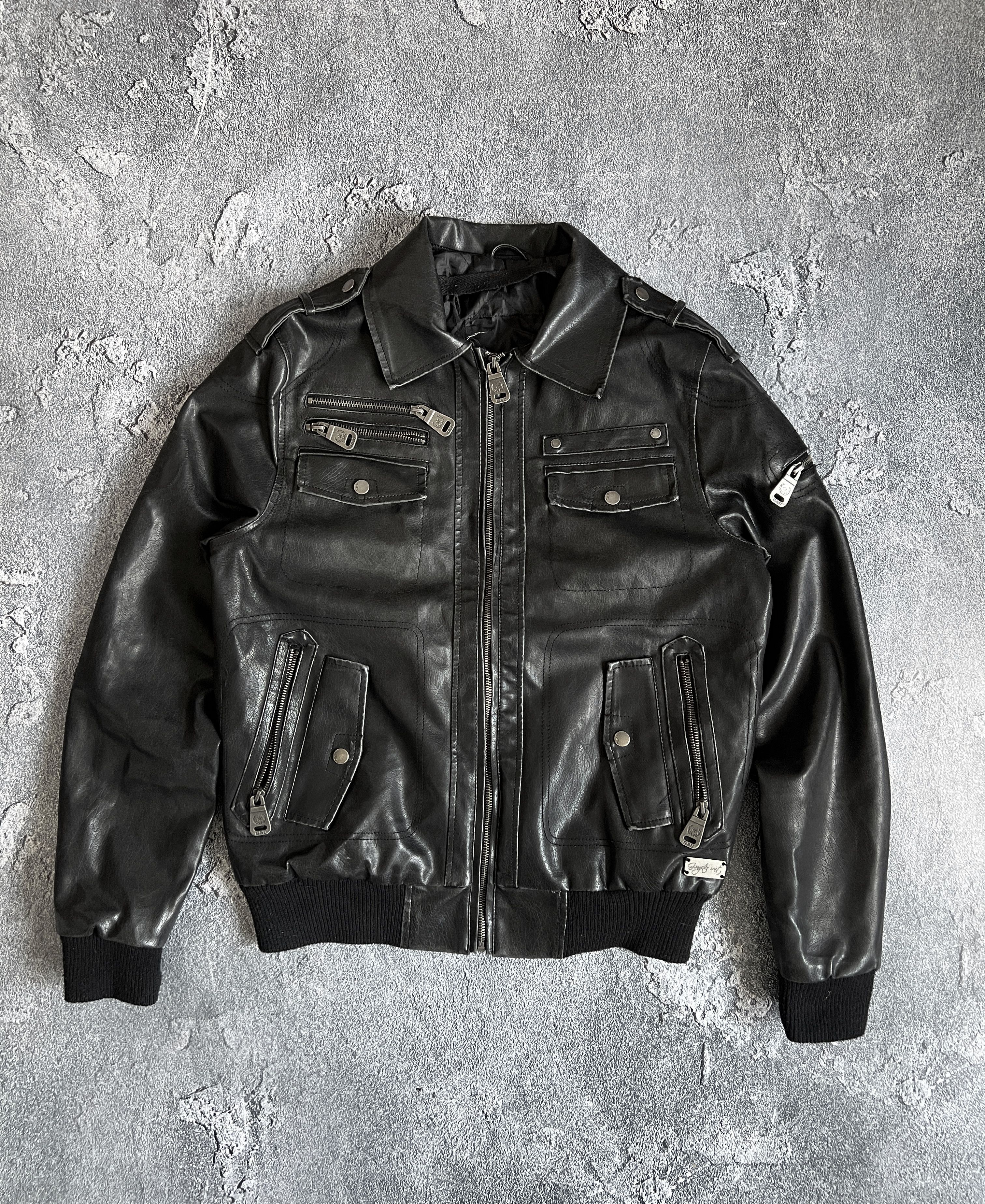 Diesel × Vintage DIESEL VINTAGE BOMBER JACKET LEATHER 75 VROOOM