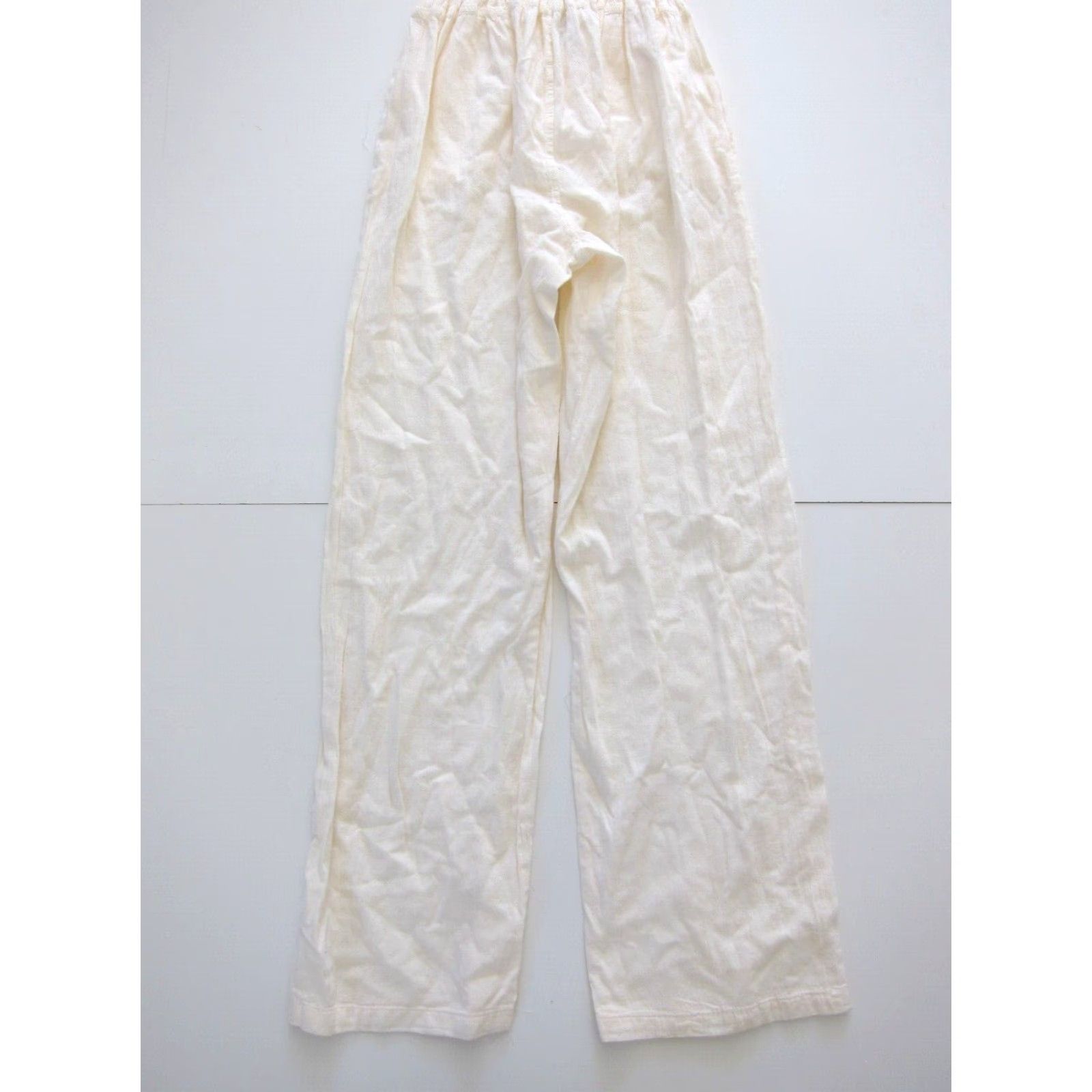 Vintage Matices Textil Peru 100% Cotton Ivory Off Shoulder Pocket Jumpsuit M Women Medium Size 32" / US 10 / IT 46 - 6 Thumbnail