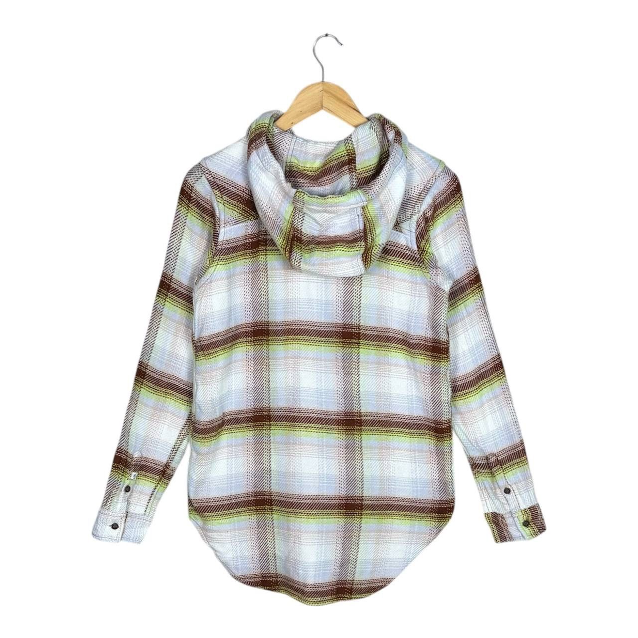 KAVU KAVU Plaid Hooded Shacket Jacket Size XS / US 0-2 / IT 36-38 - 2 Thumbnail